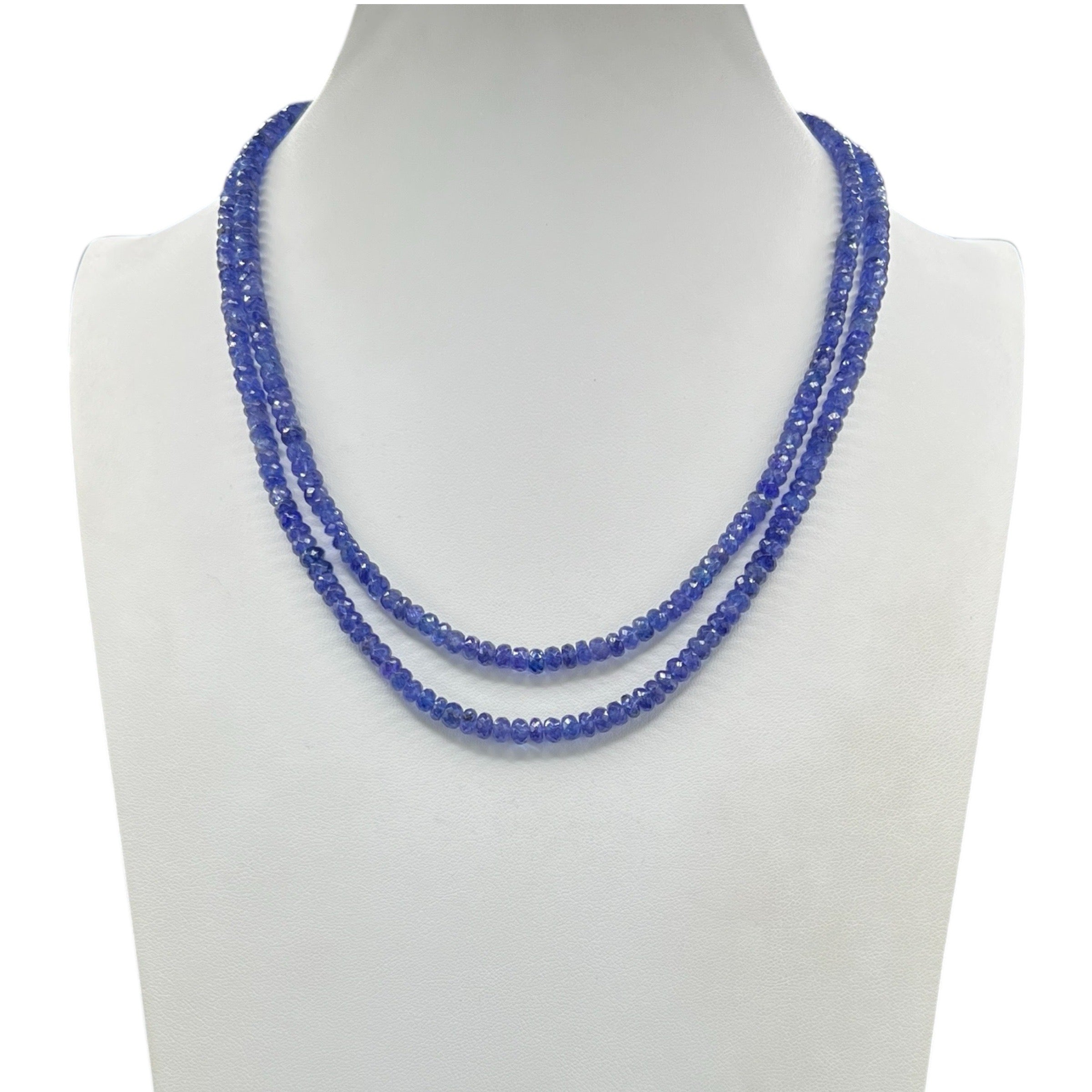 Rare Faceted Tanzanite Graduated Necklace