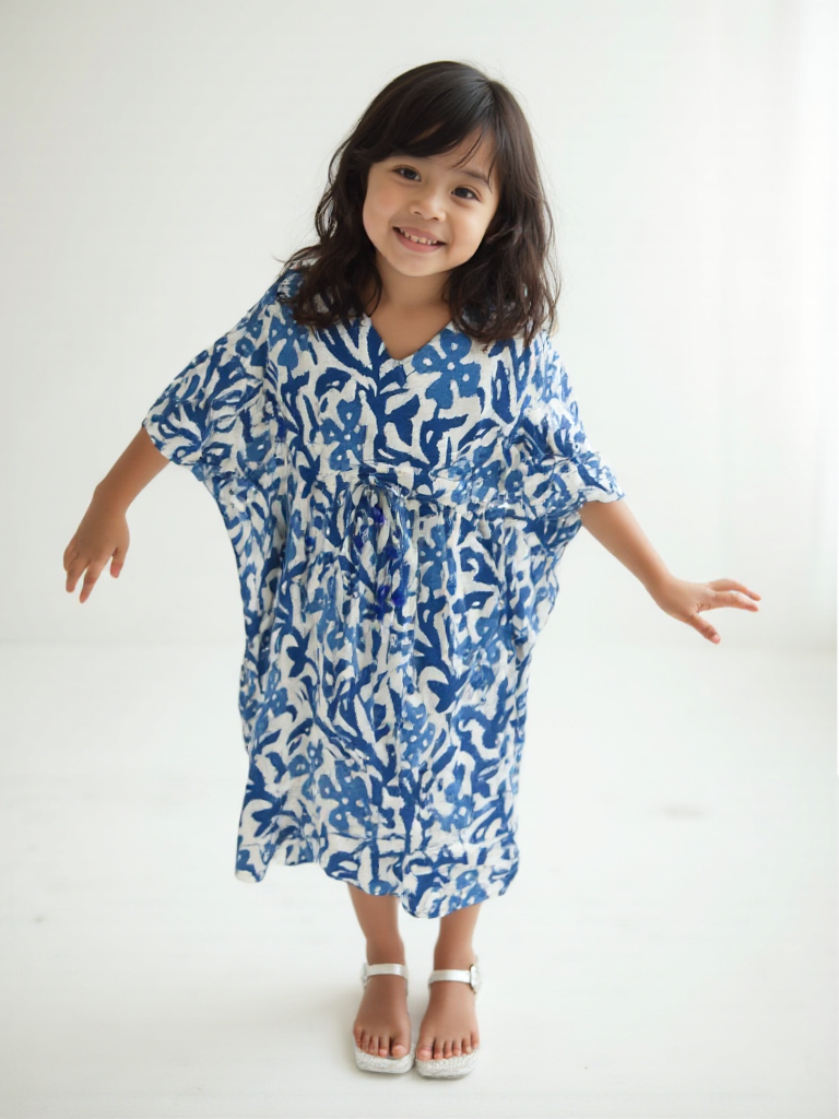 Isadora Kids Cotton Kaftan Dress
