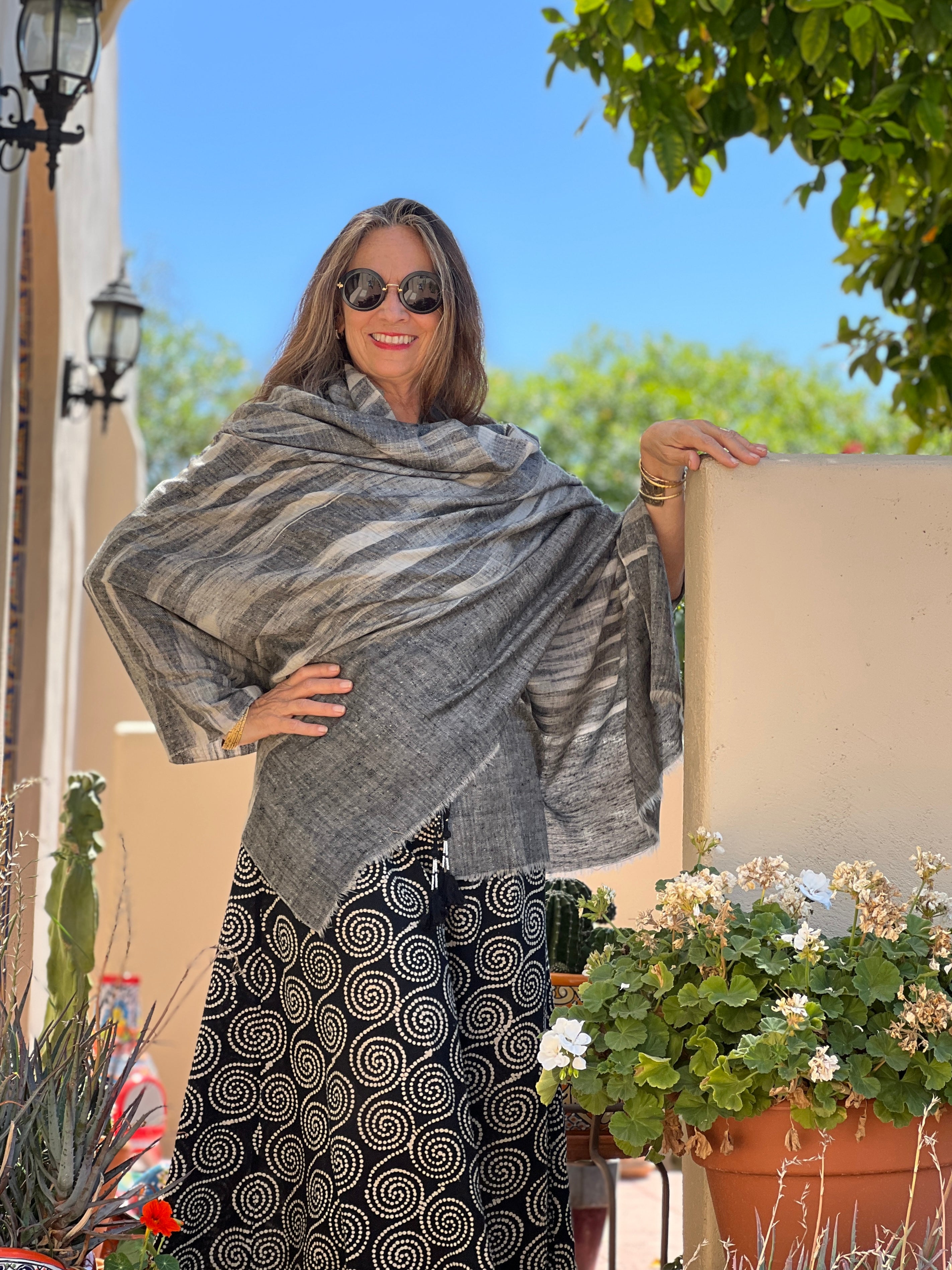 Pulikat Pashmina Ikat Shawl Natural Dyes