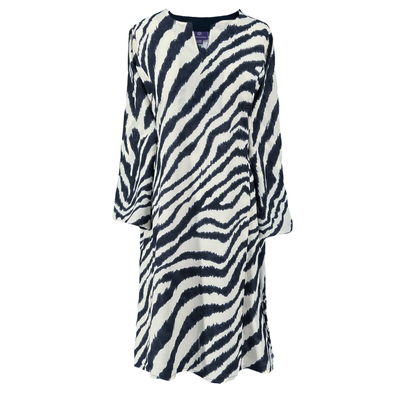 Zebra Carbone Italian Silk Tunic