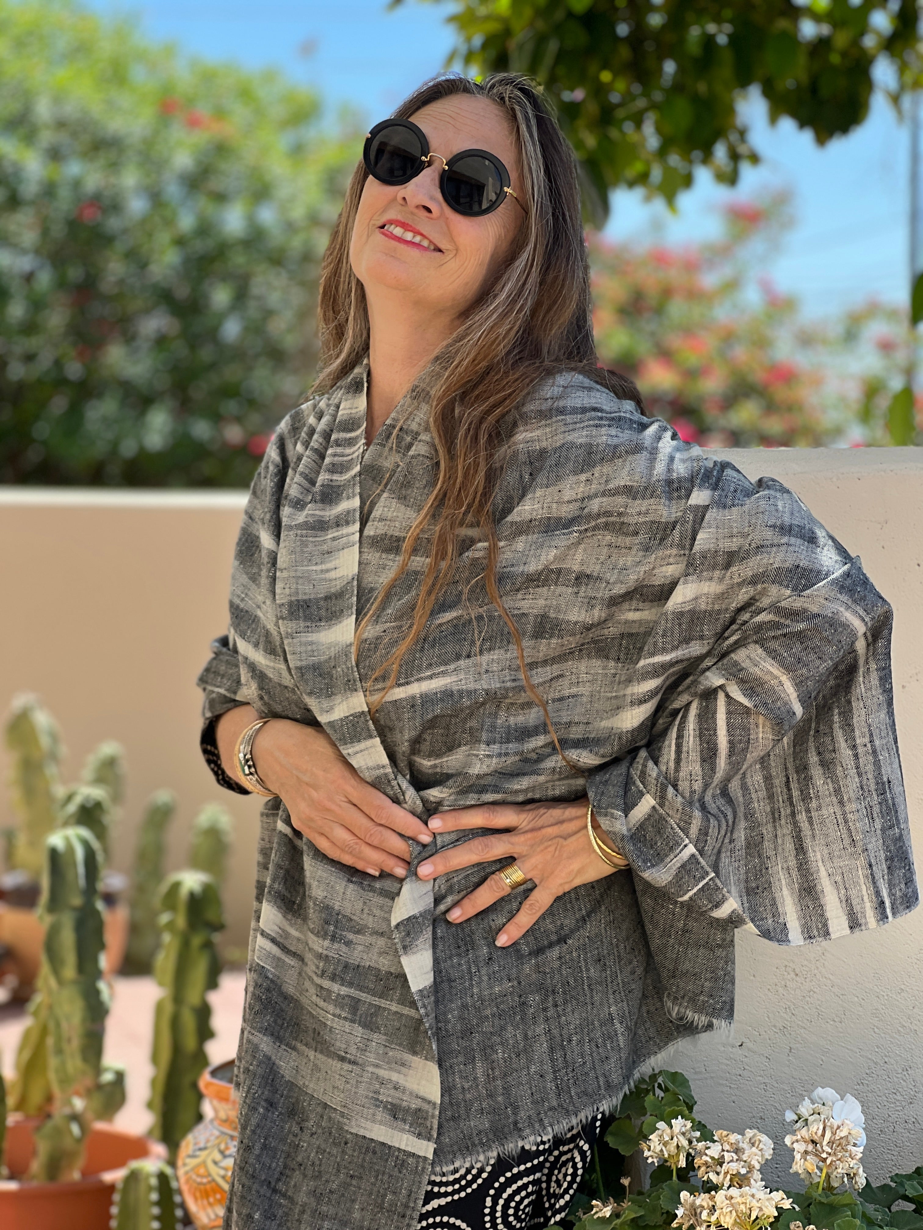 Pulikat Pashmina Ikat Shawl Natural Dyes