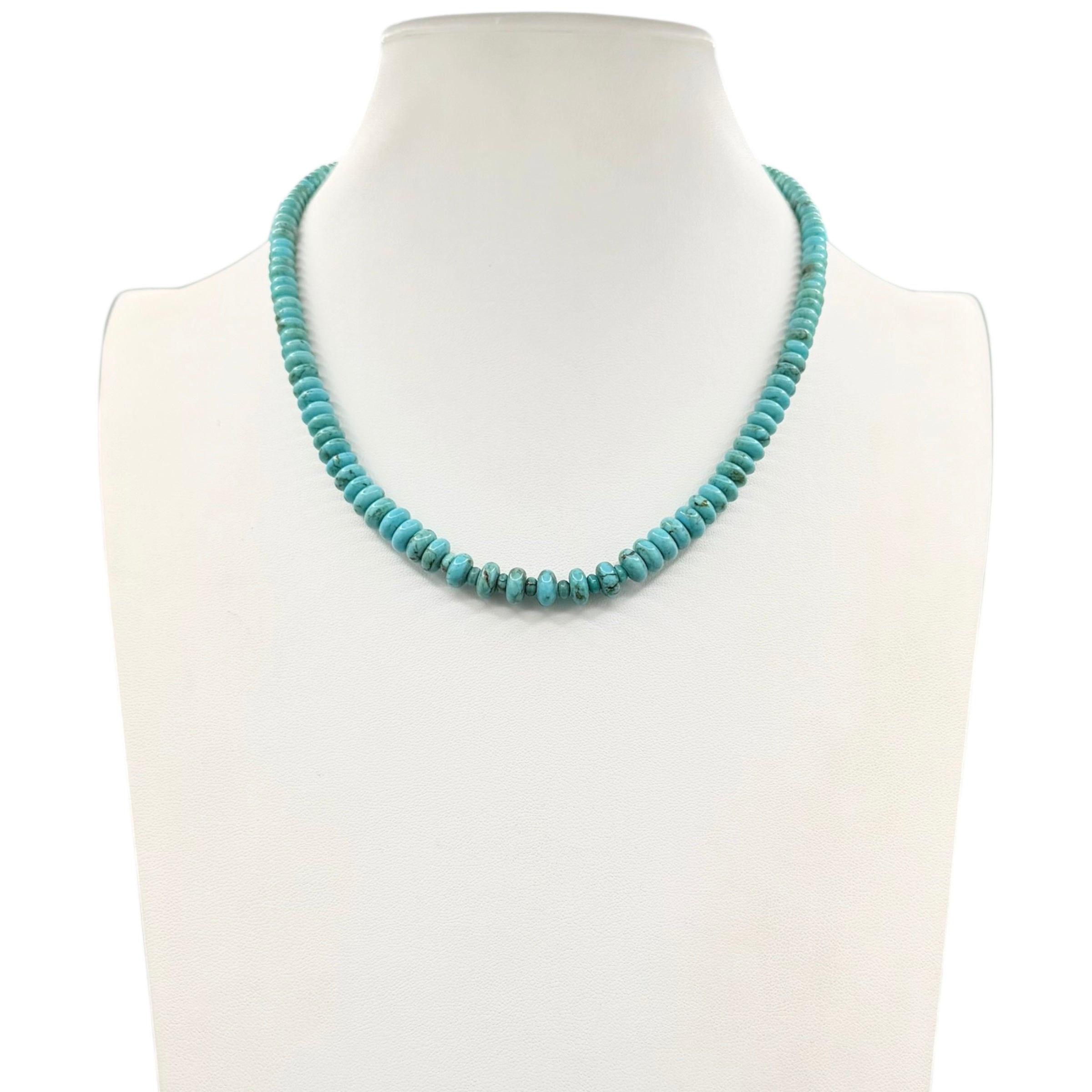 Rare Sleeping Beauty Turquoise Graduated Necklace
