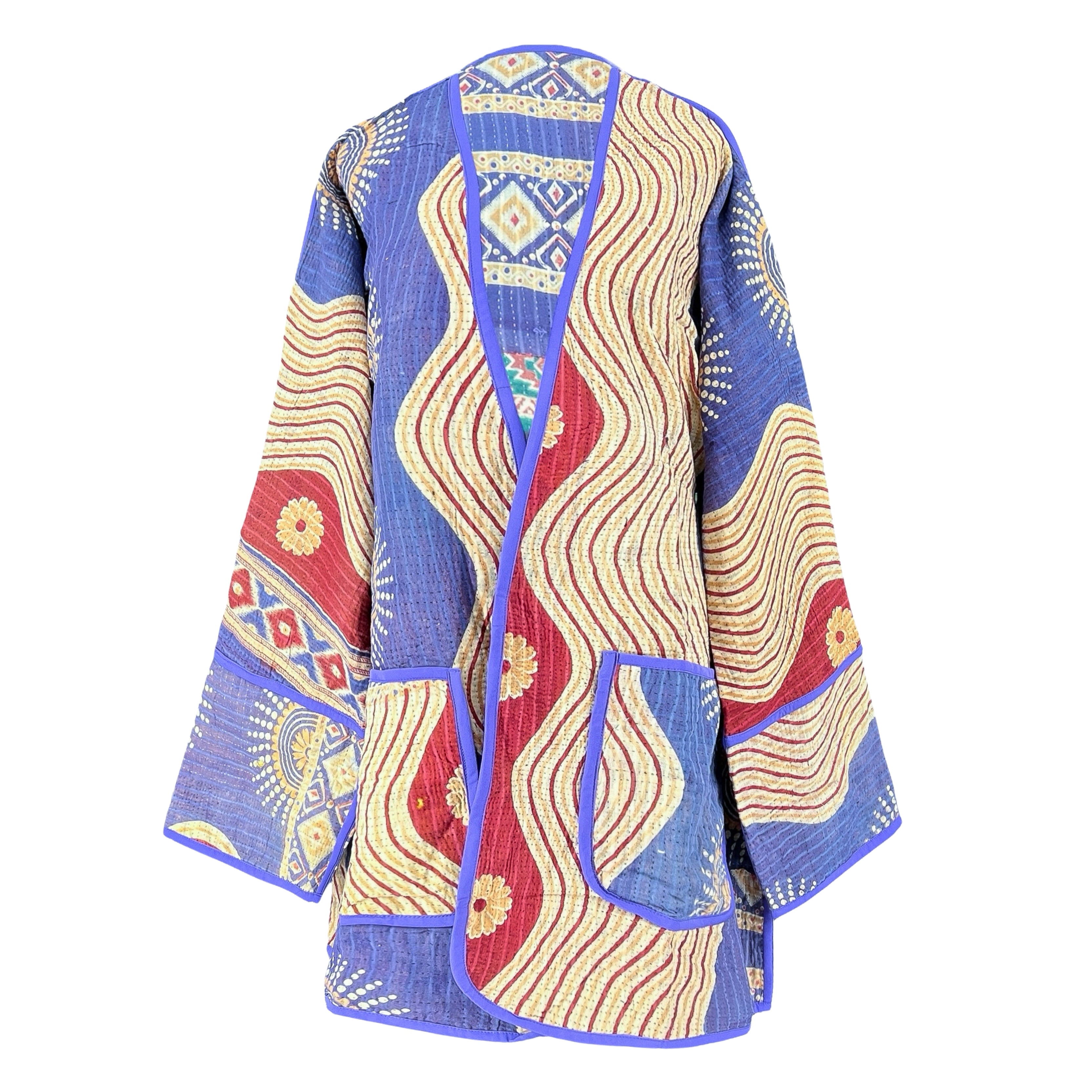 Cherai Cotton Kantha Coat One of a Kind