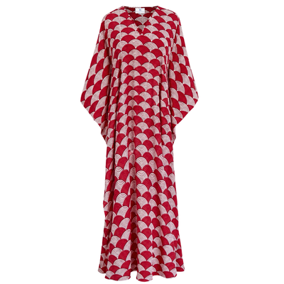 La Scala Red Pax Relax Kaftan Dress