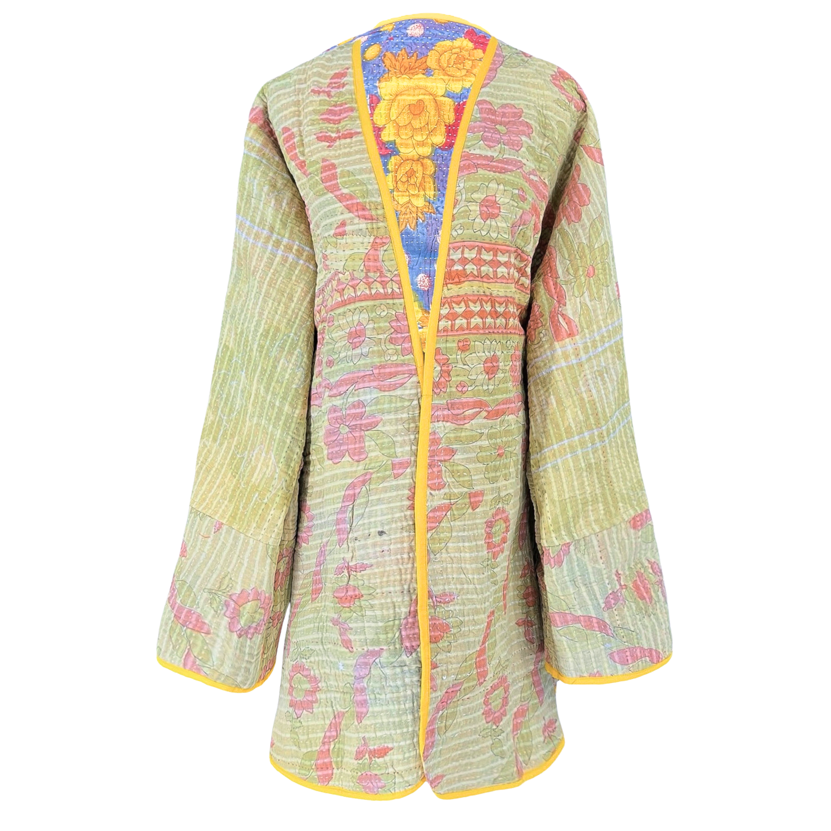 Ashwem Cotton Kantha Coat One of a Kind