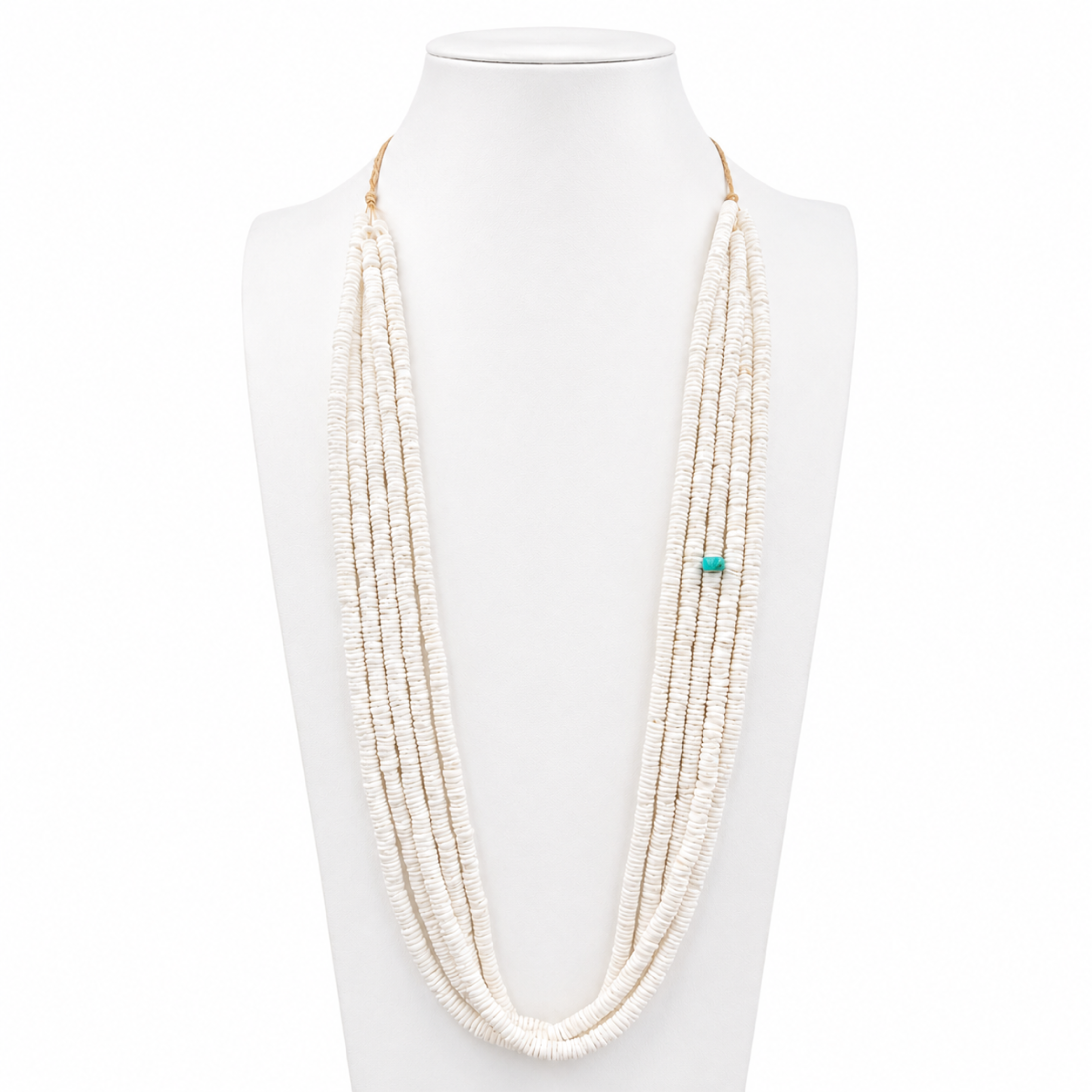 White Clam Shell Necklace Santo Domingo