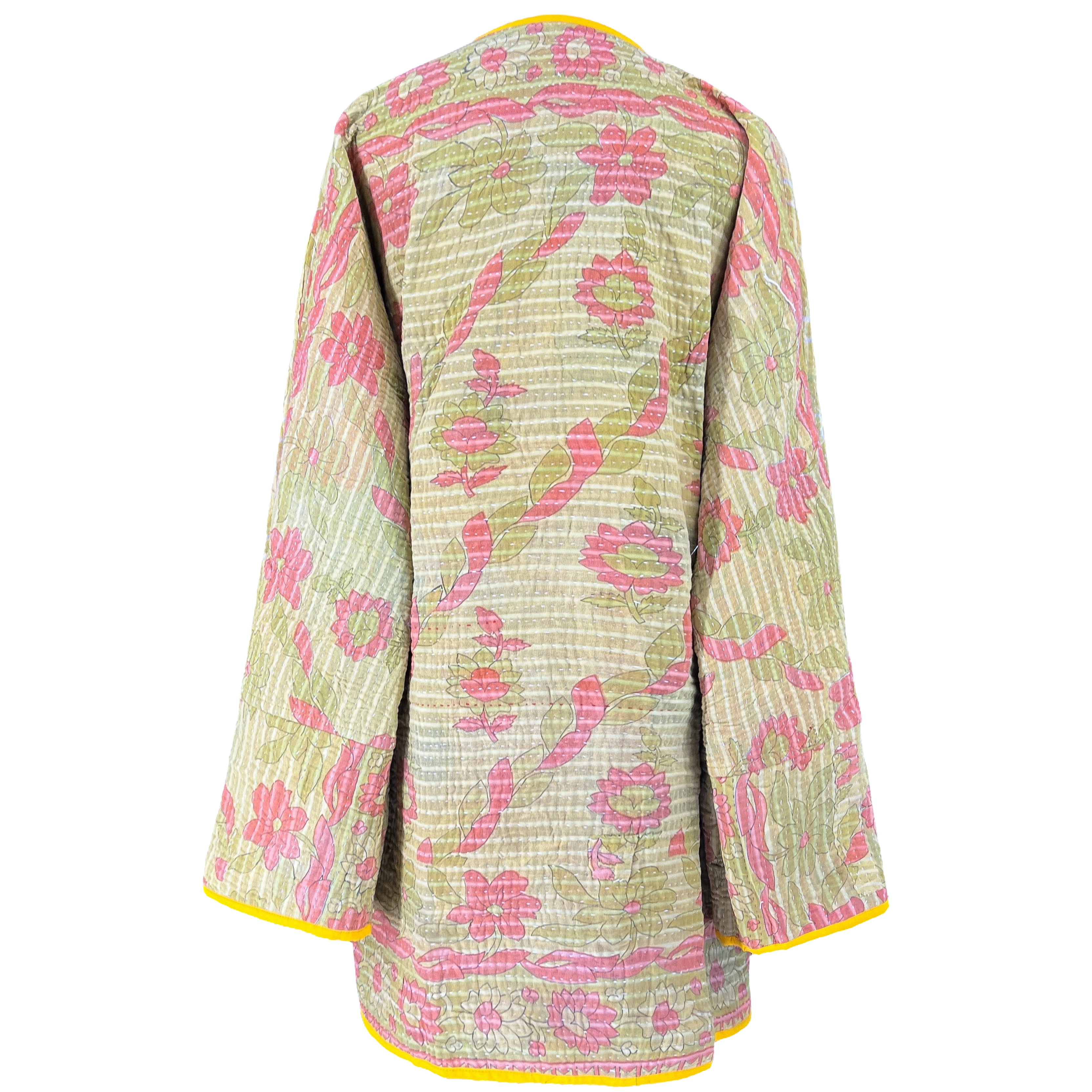 Ashwem Cotton Kantha Coat One of a Kind