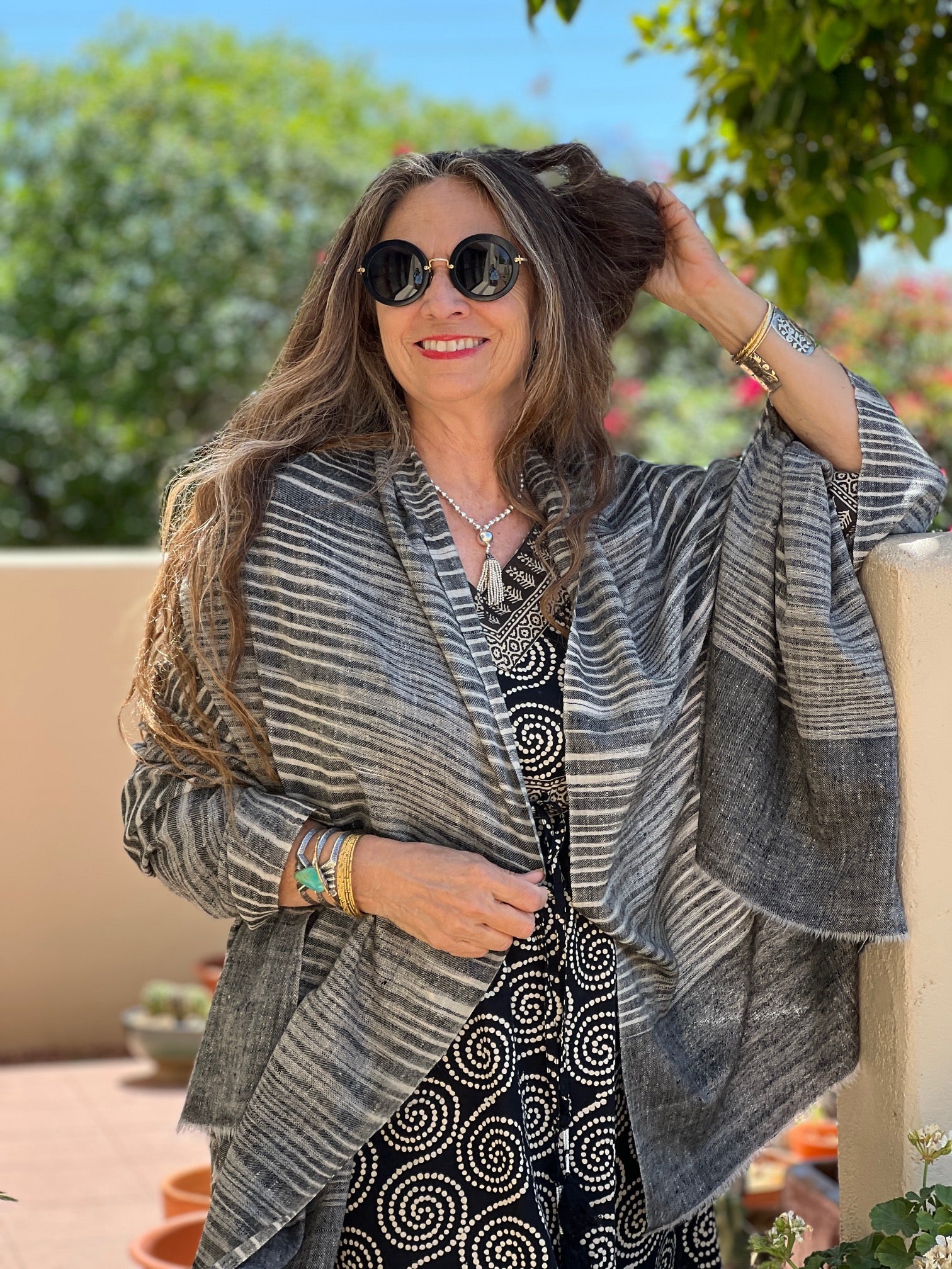 Pure Silver Mini Mala Tassel Necklace