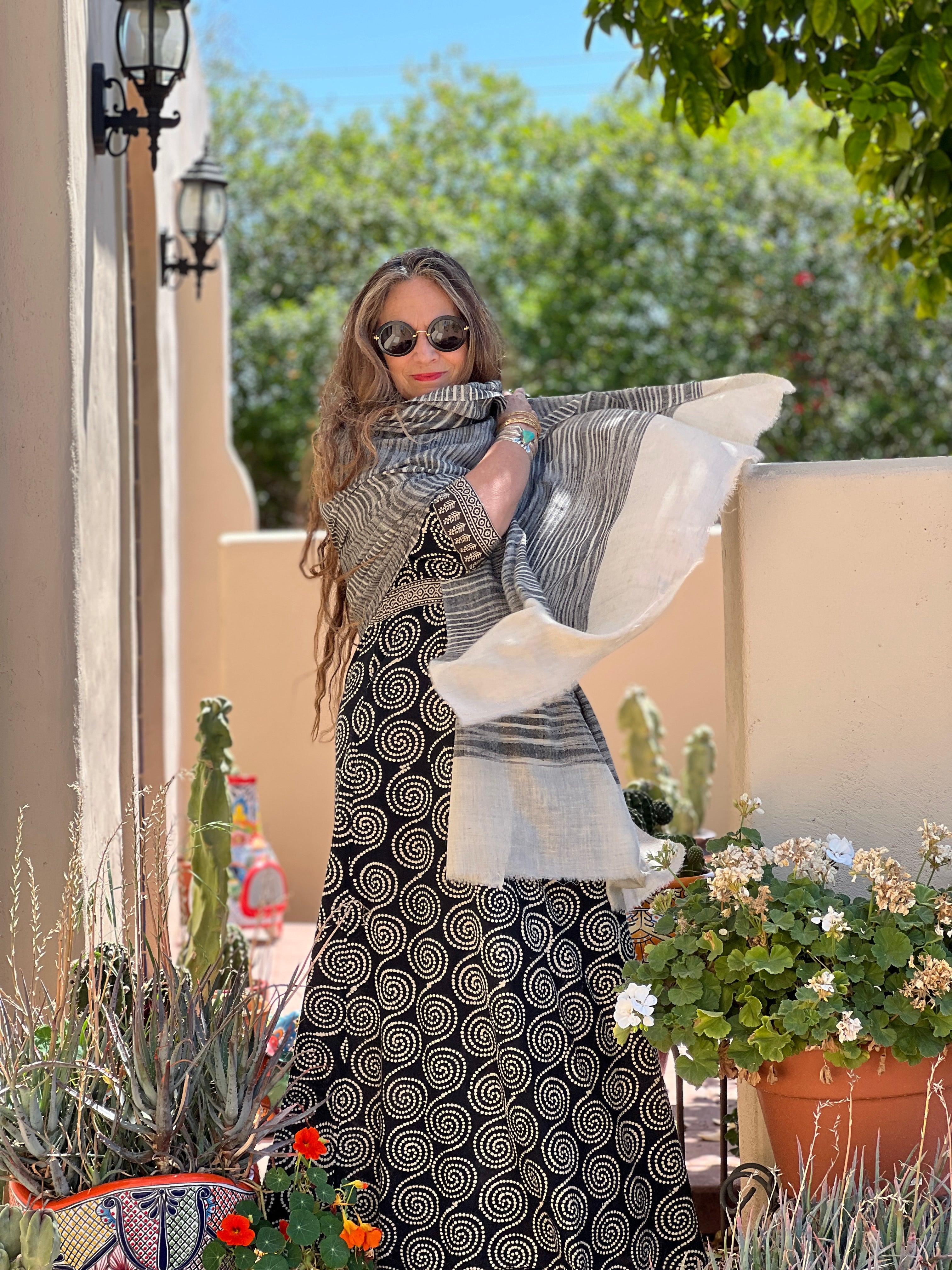 Pichola Pashmina Ikat Shawl Natural Dyes