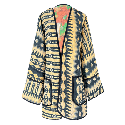 Anjuna Cotton Kantha Coat One of a Kind