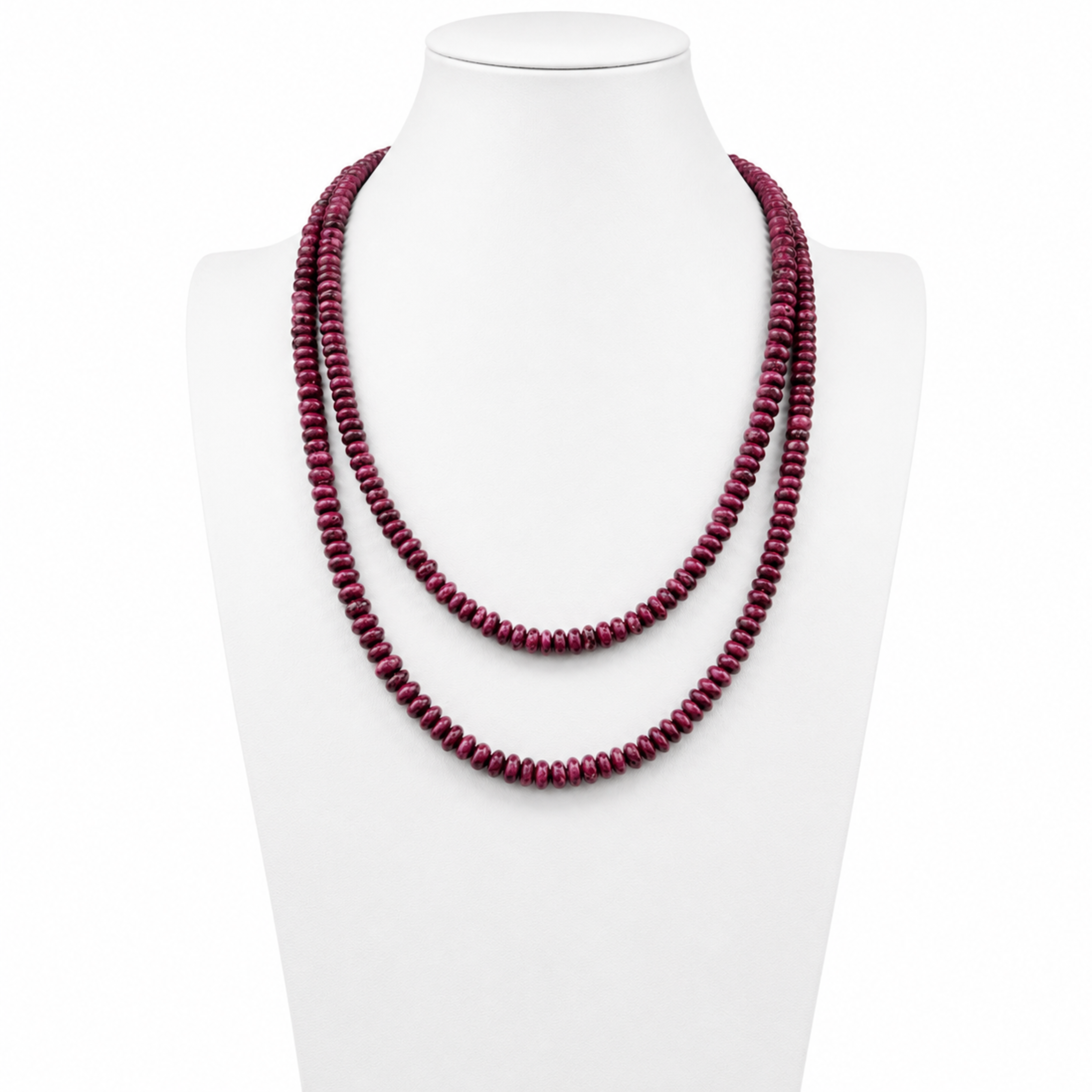 Purple Spiny Oyster Shell Long Graduated Necklace