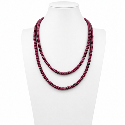 Purple Spiny Oyster Shell Long Graduated Necklace