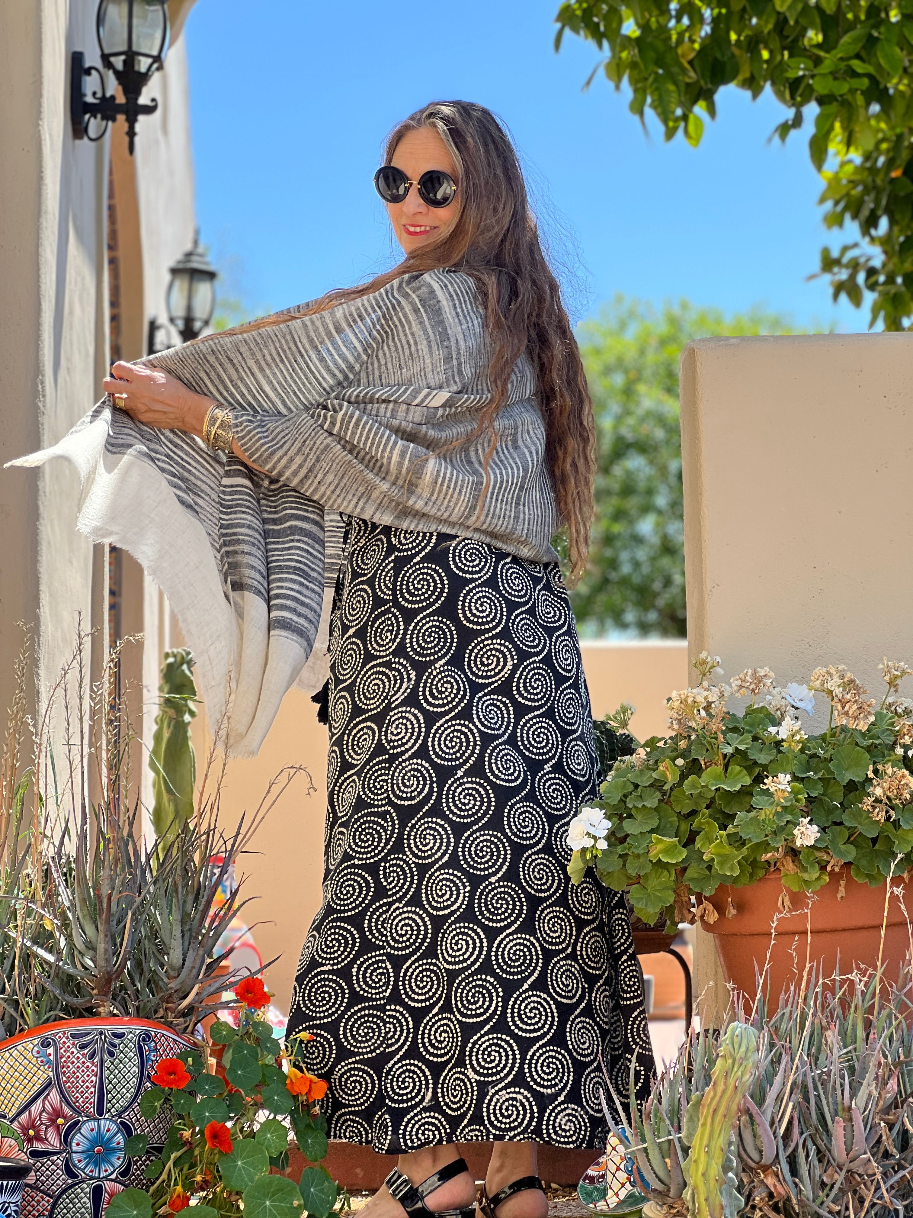 Pichola Pashmina Ikat Shawl Natural Dyes