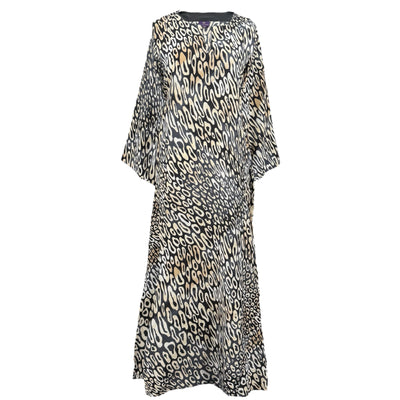 Leopardo Long Italian Silk Tunic Dress