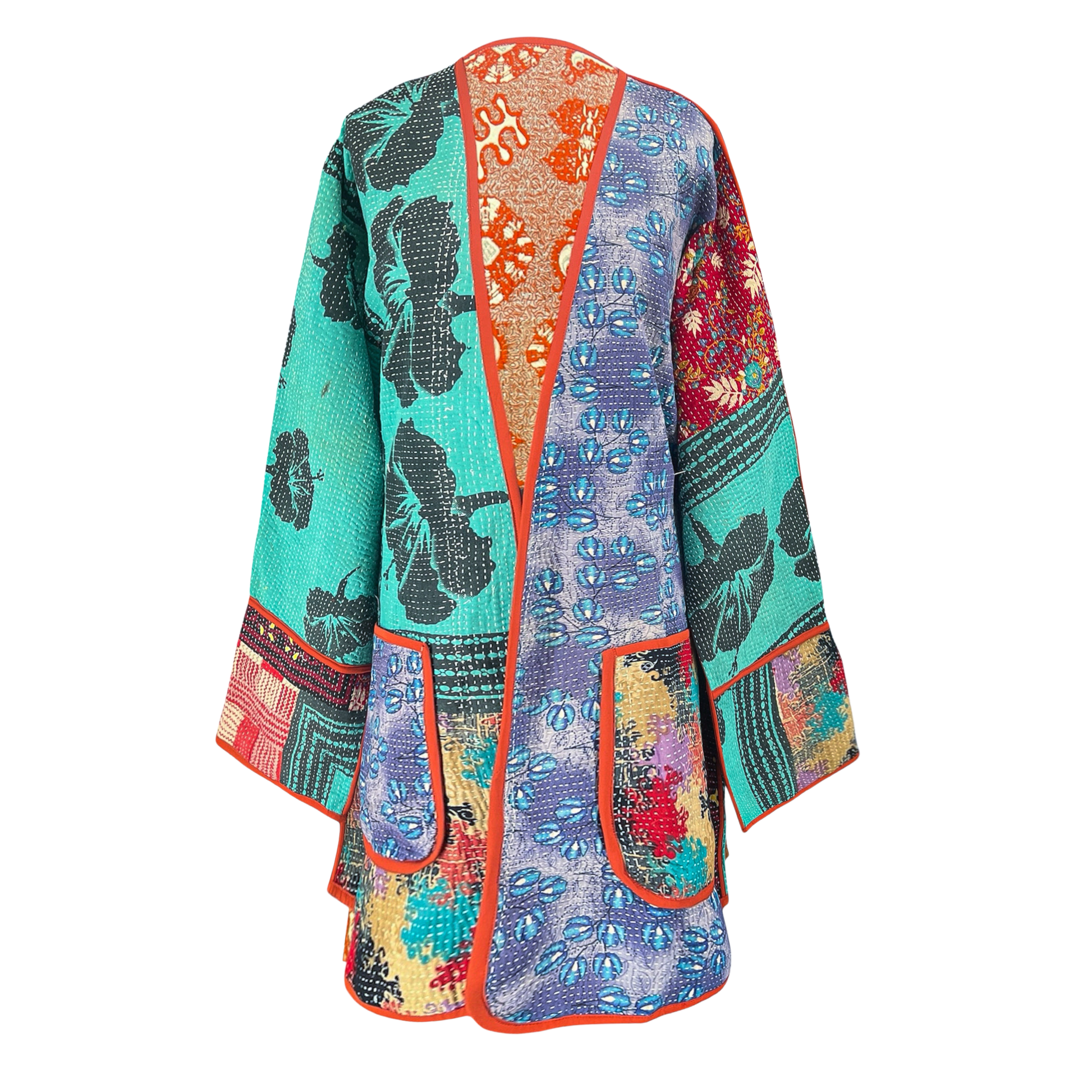 Khulna Floral Kantha Coat One of a Kind