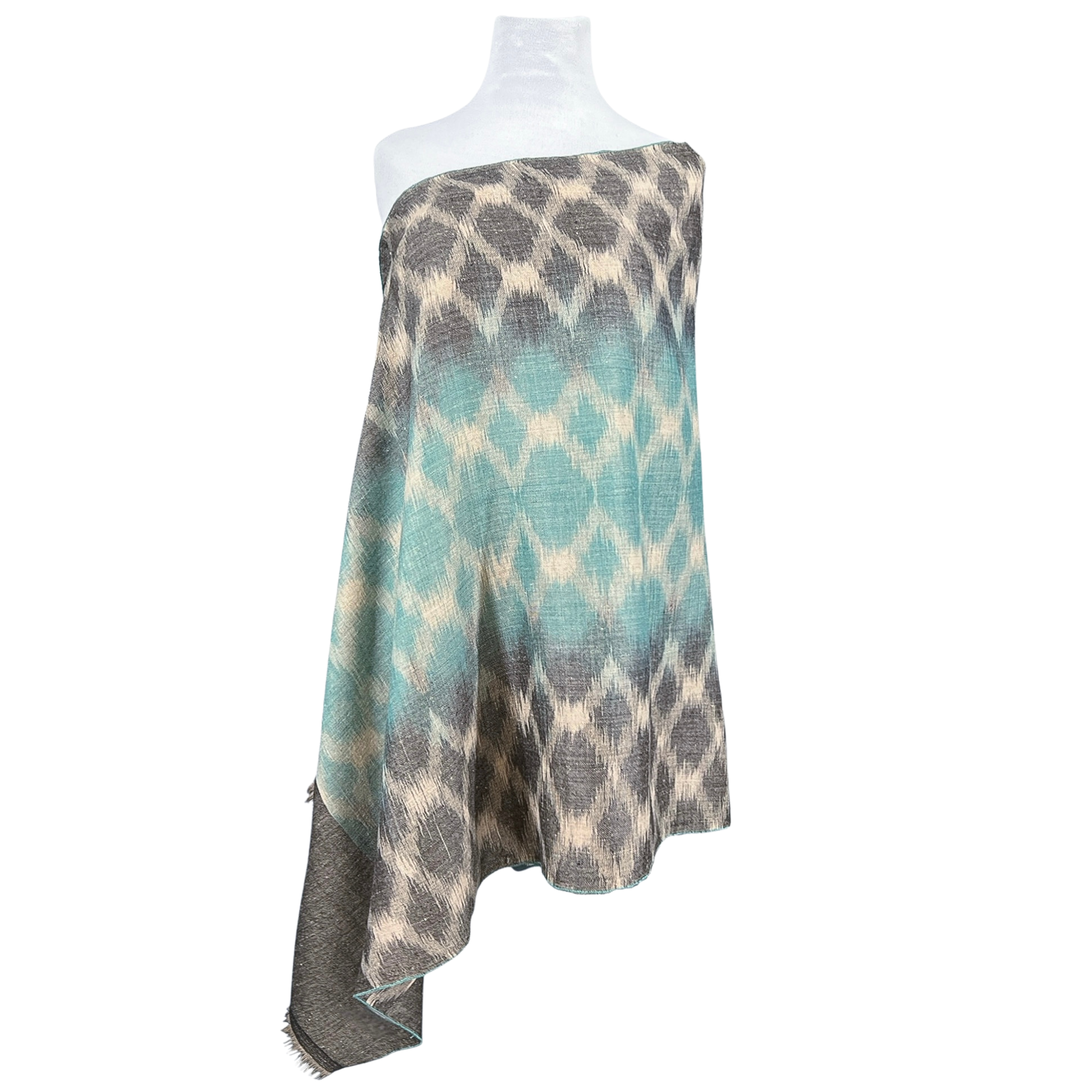 Kamini Pashmina Ikat Shawl One of a Kind