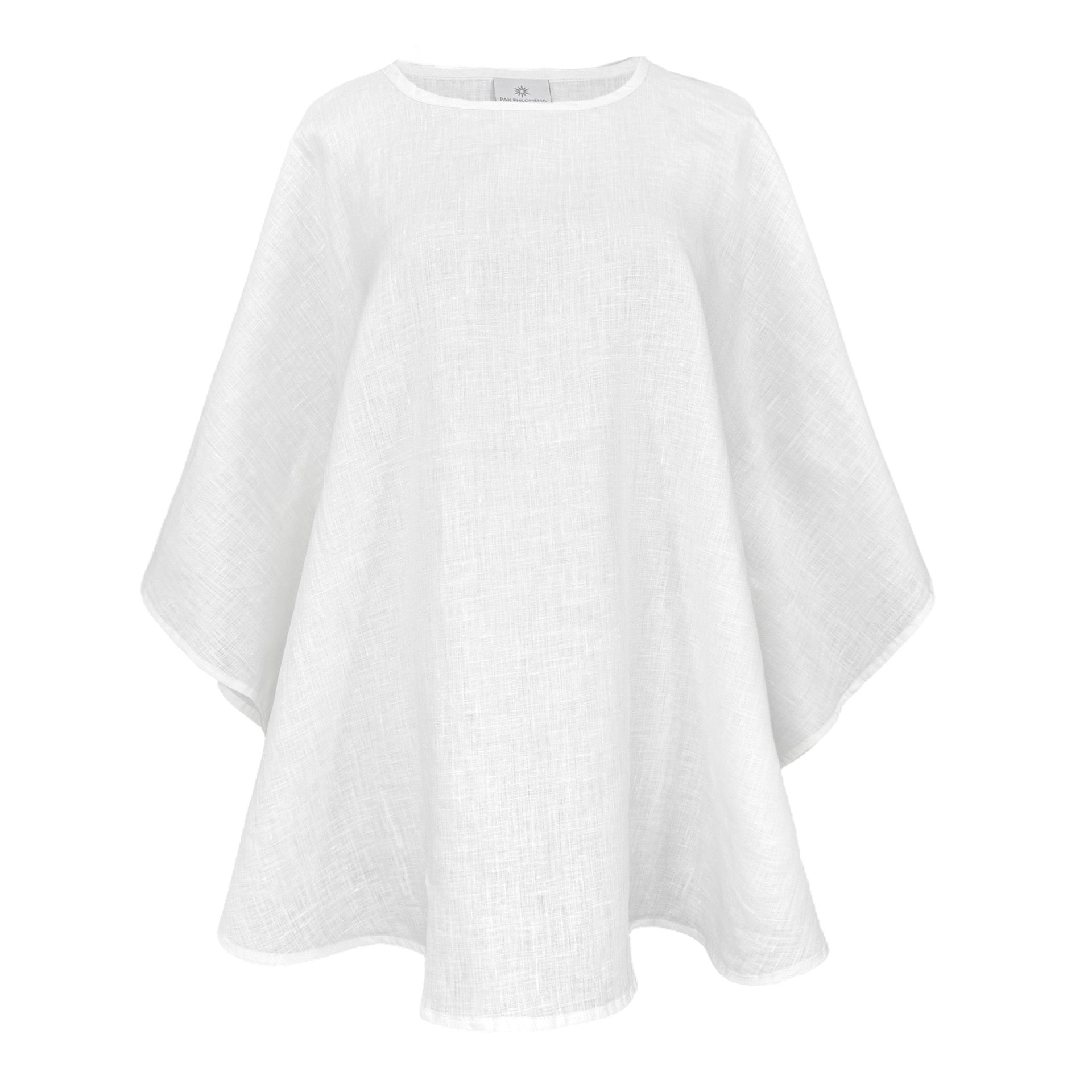 White Linen Poncho