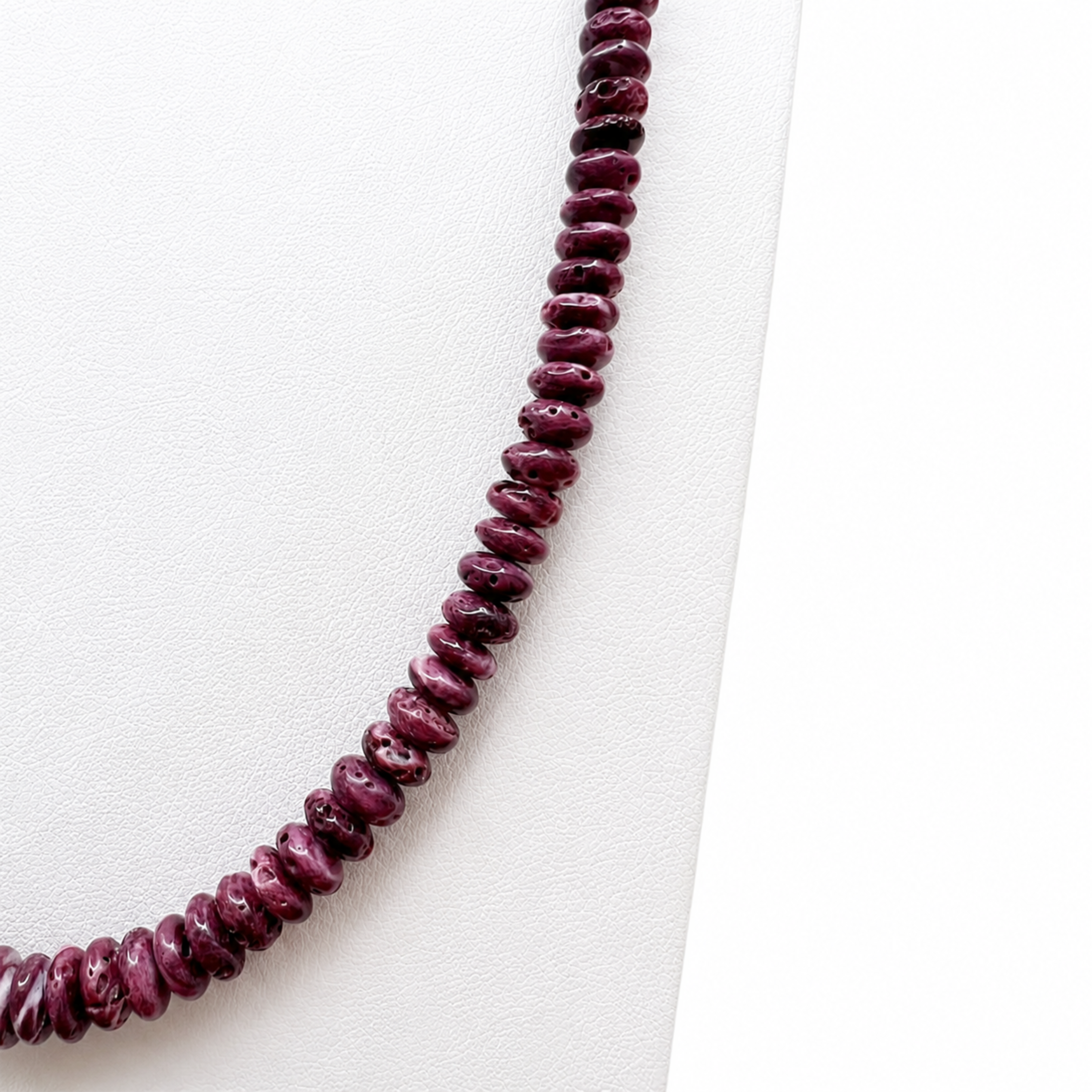 Purple Spiny Oyster Shell Long Graduated Necklace