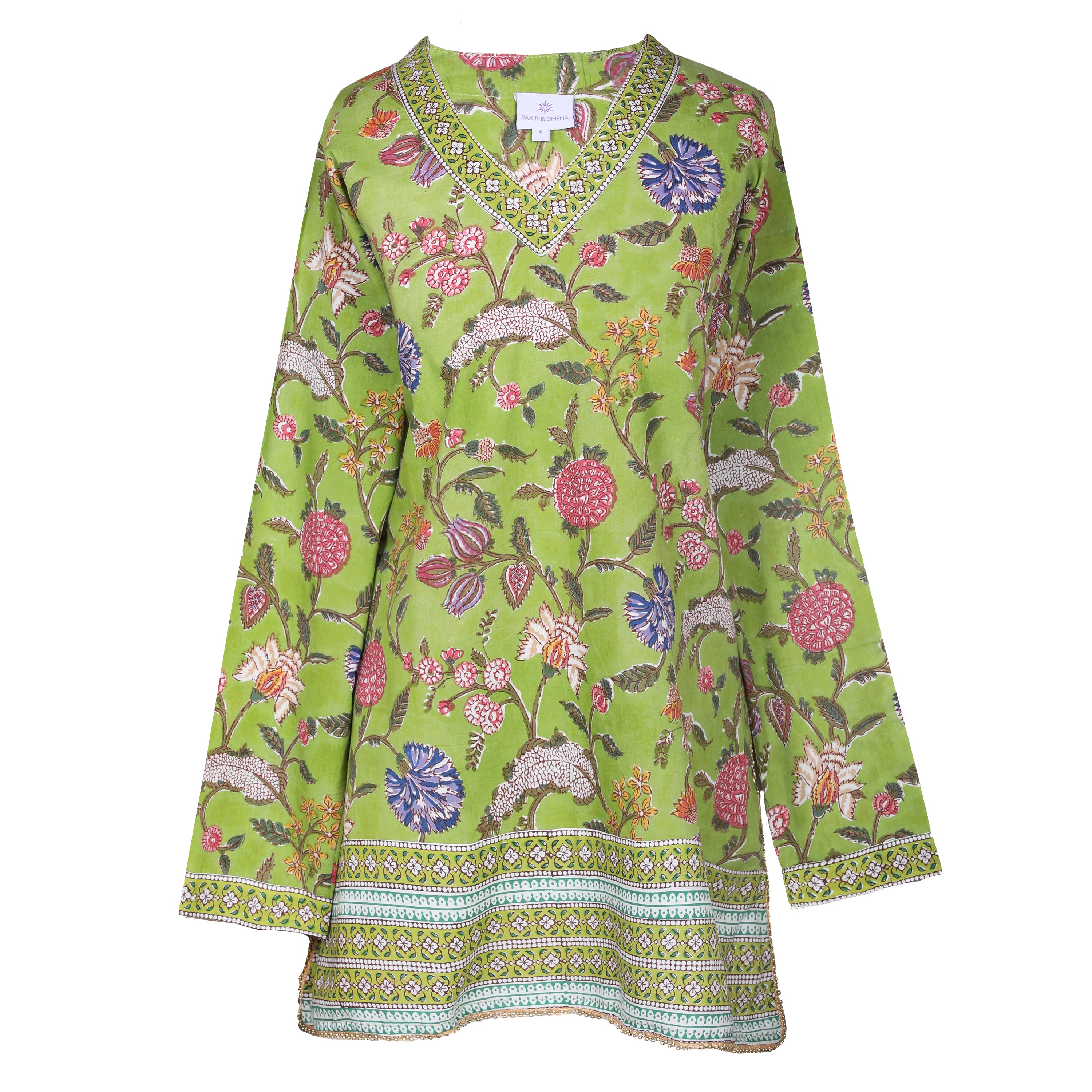 Alex Key Lime Green Tunic ONE MEDIUM LEFT