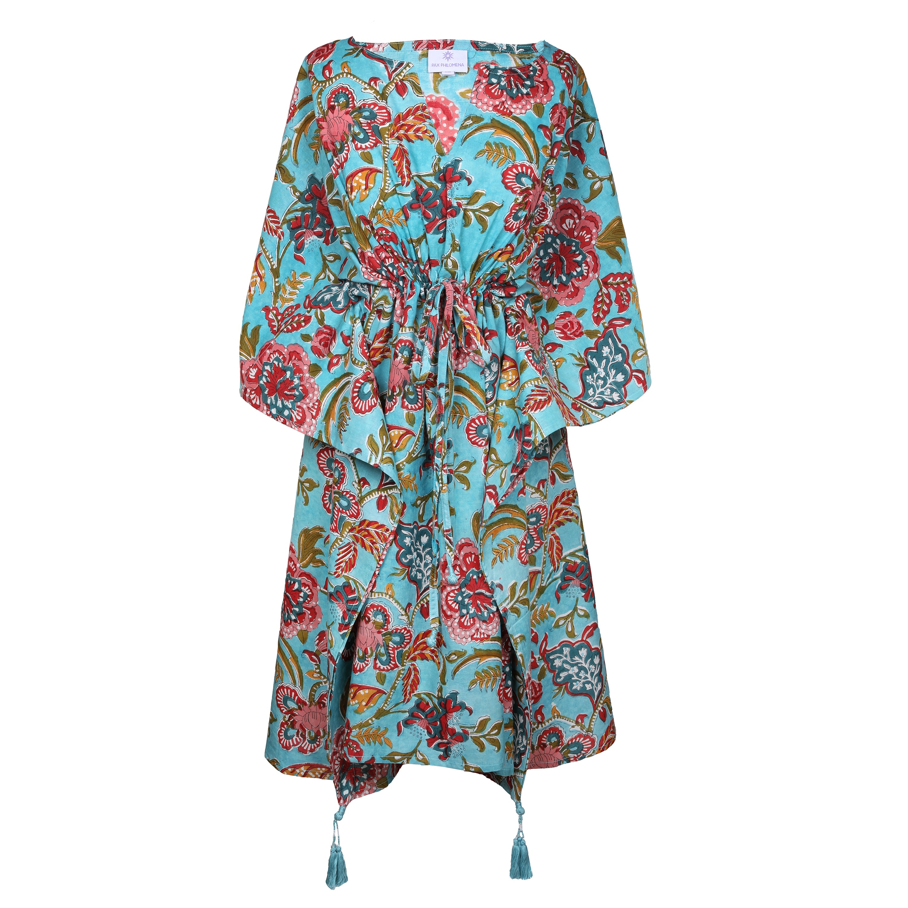 Bari Blue Floral Midi Kaftan