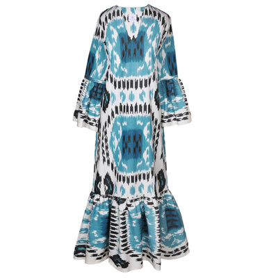 Bellagio Cotton Ikat Mermaid Dress Medium on Back Order 1-2 weeks