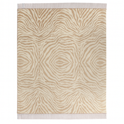 Italian Cashmere Wool Zebra Throw Blanket