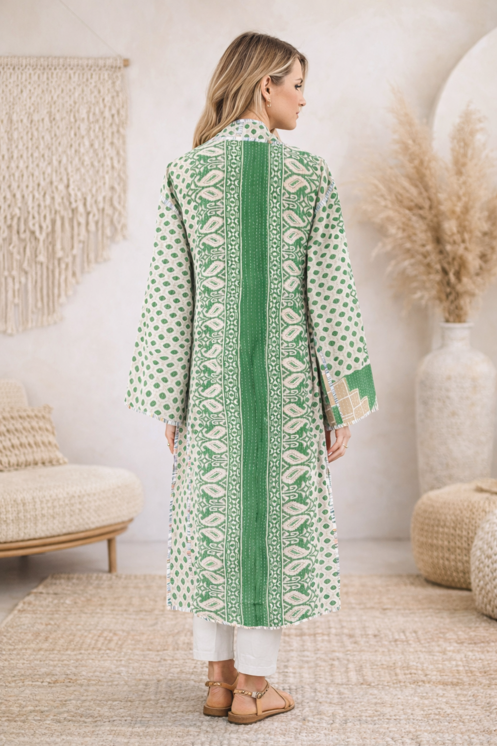 Kizhunna Cotton Kantha Coat One of a Kind