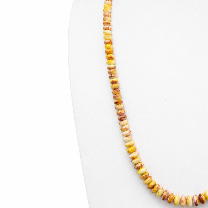 Yellow Spiny Oyster Shell Graduated Necklace