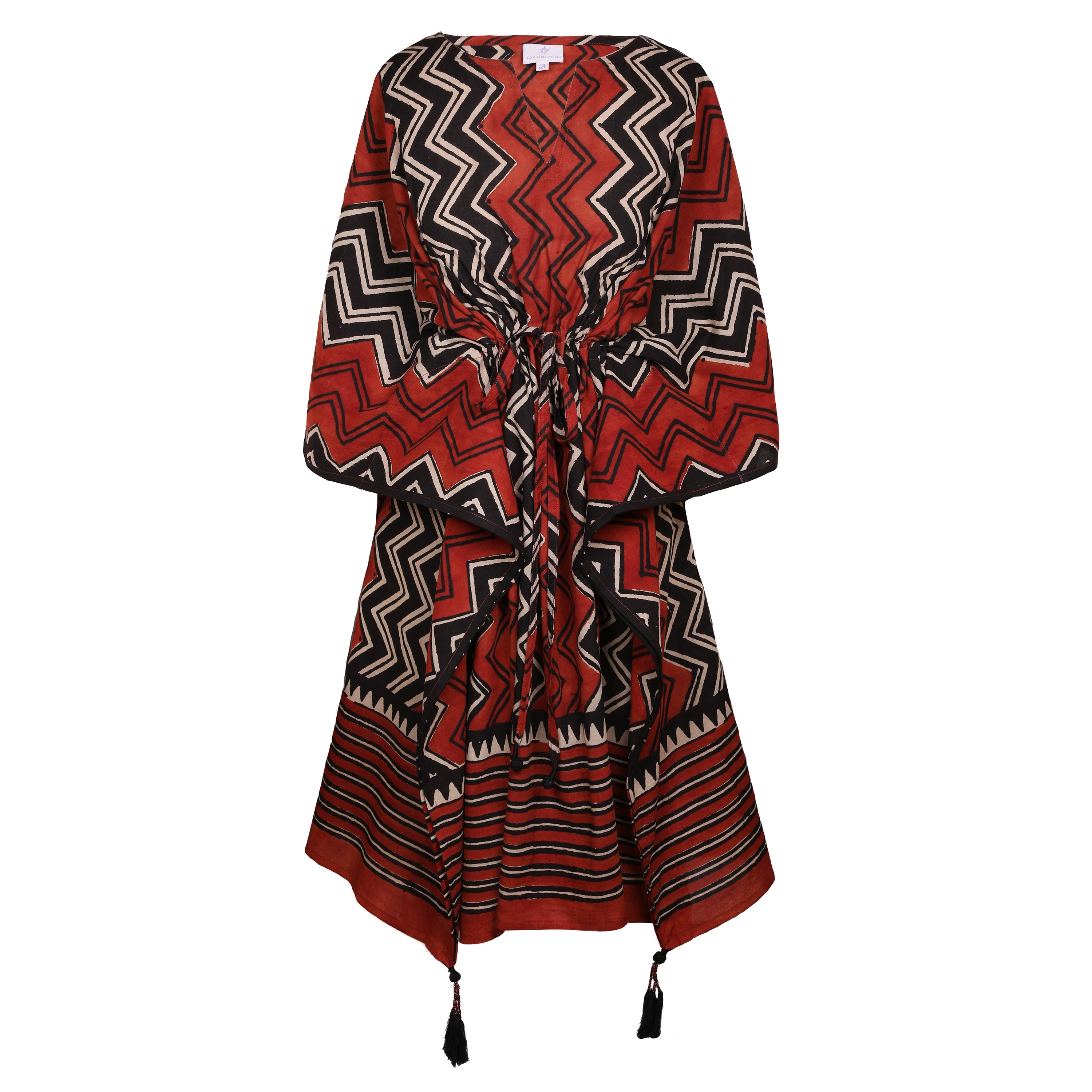 Darjeeling Midi Kaftan Dress Natural Dyes