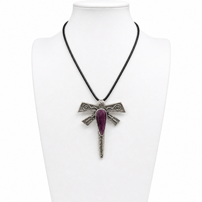 Navajo Sterling Silver and Purple Spiny Oyster Dragonfly