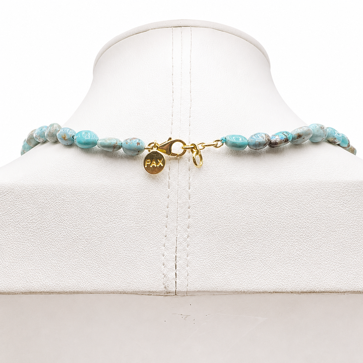 Exotic Rare Golden Hill Turquoise Graduated Necklace