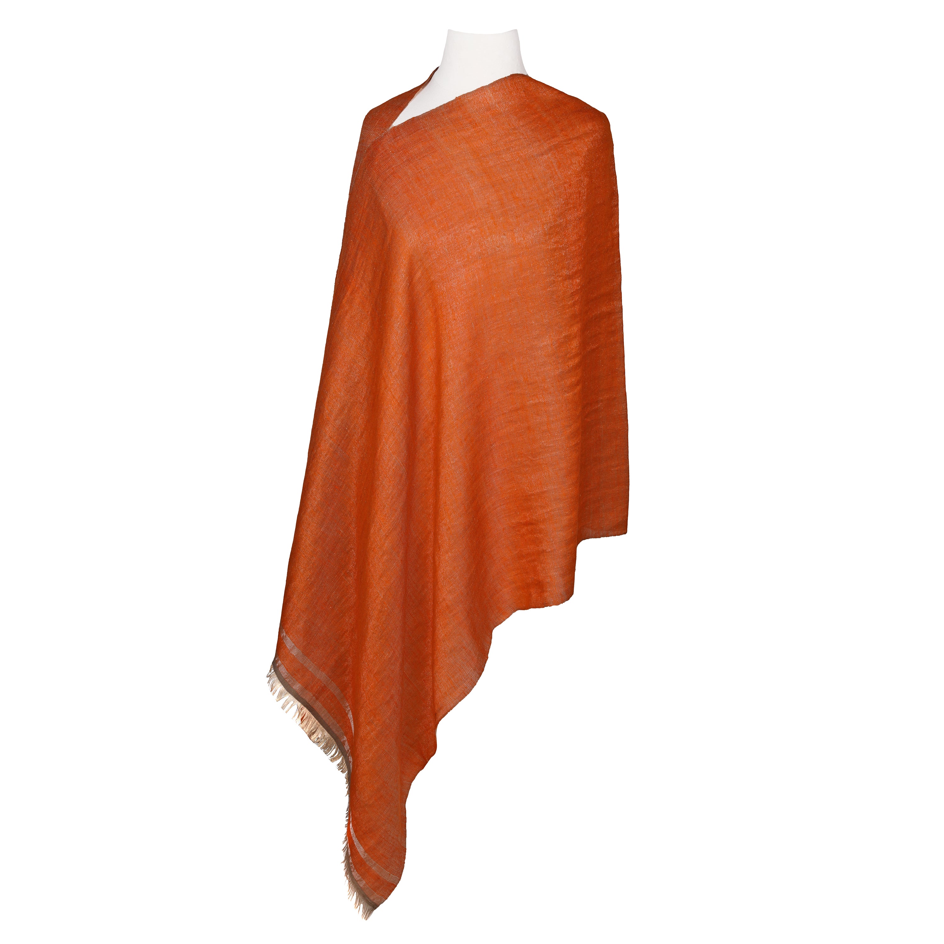 Fantastic Orange Metallic Pashmina Kashmiri Shawl