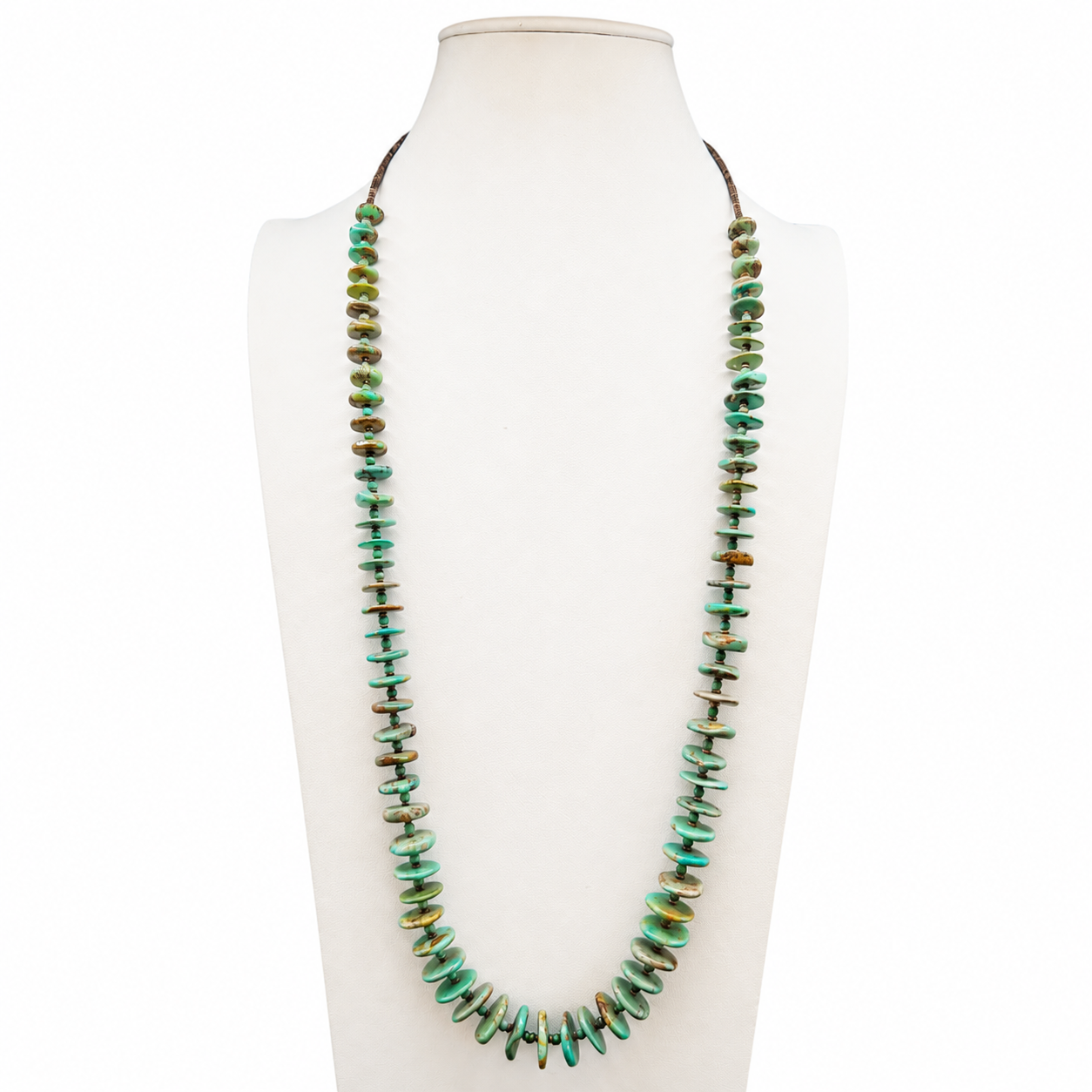 Vintage Rare Fox Green Turquoise Necklace