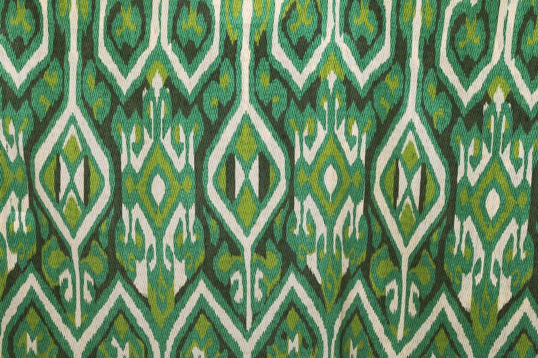 Gallipoli Green Ikat Italian Silk Poncho