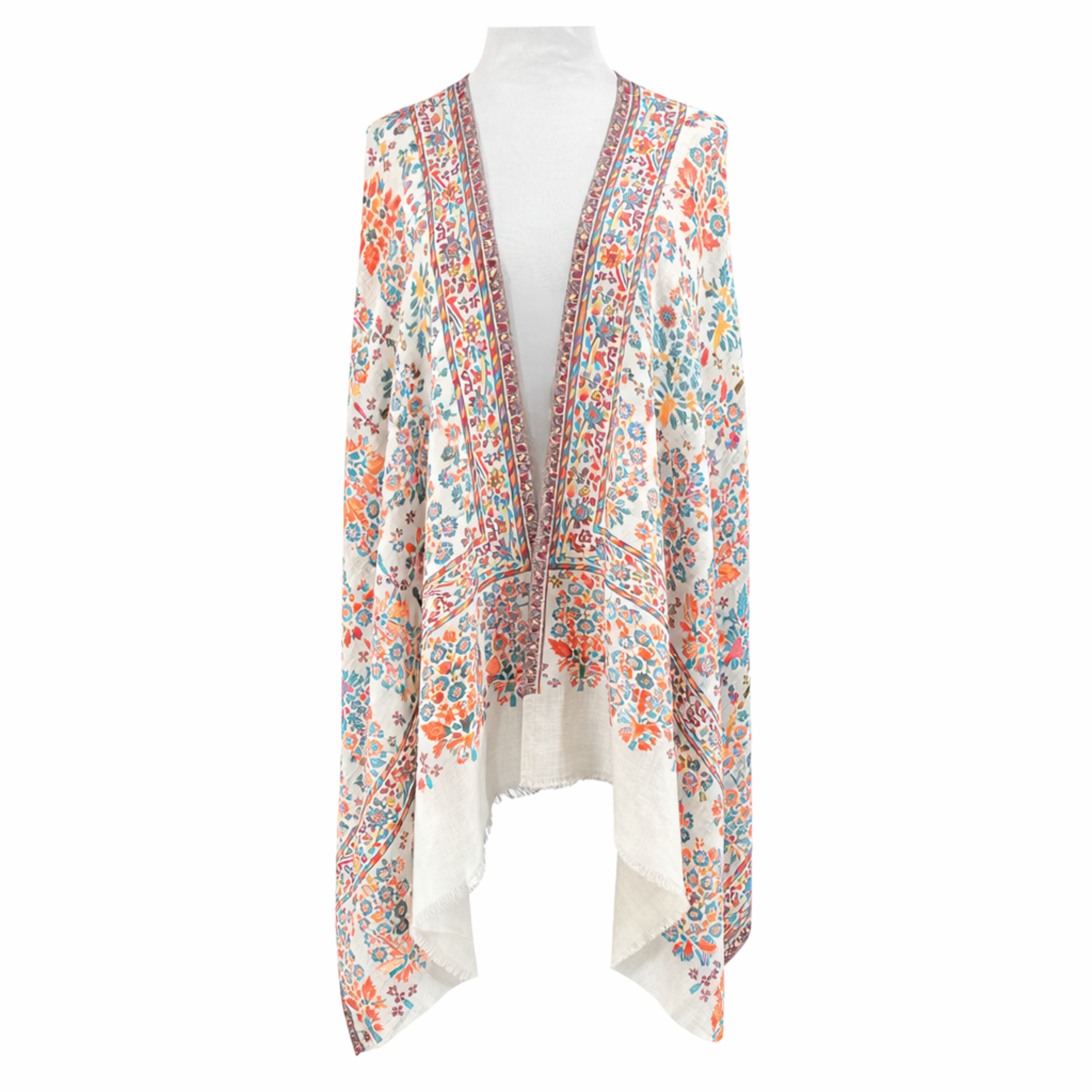 Spring Paisley Kani Fine Wool Shawl One of a Kind