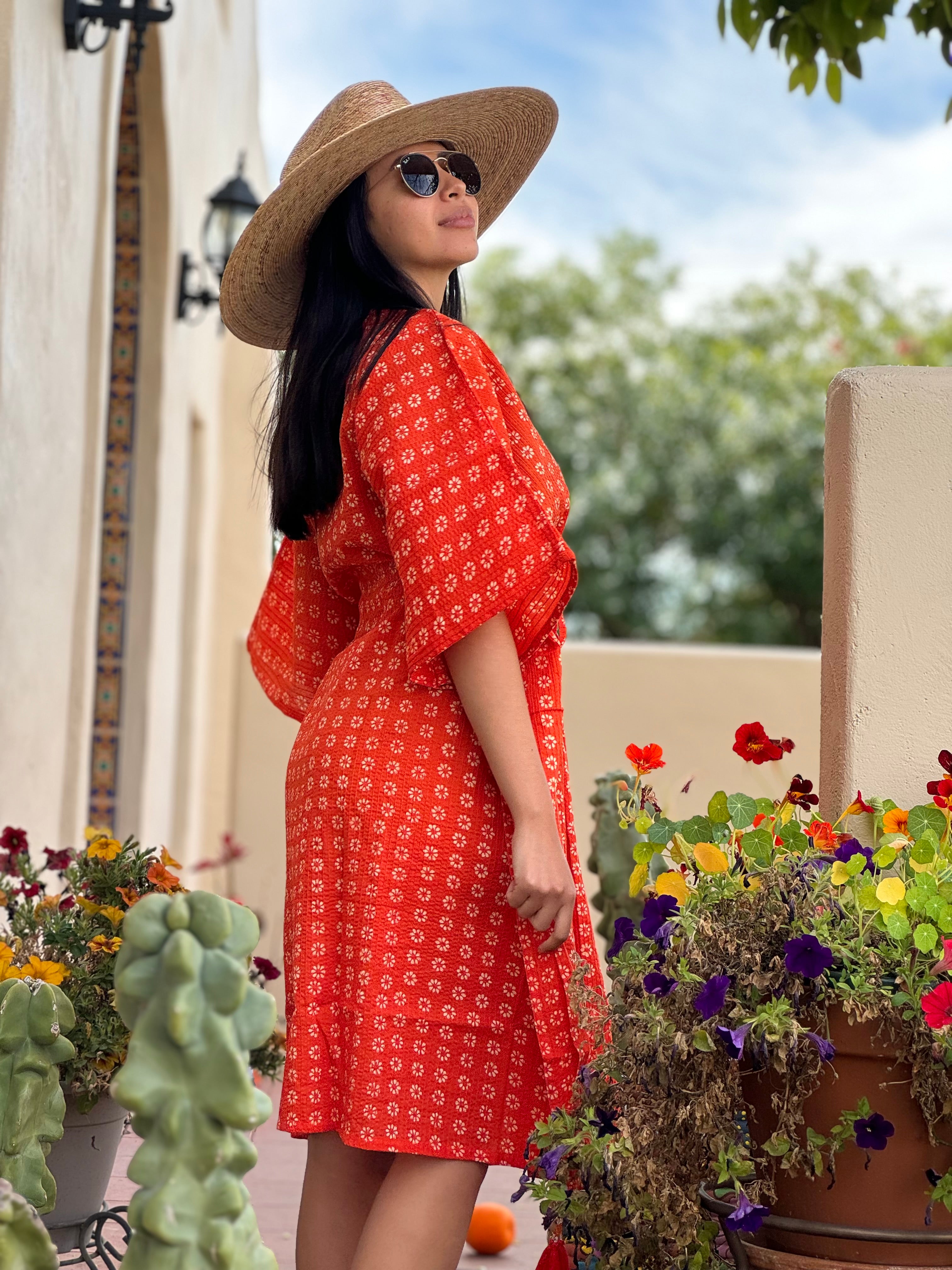 Manisha Mandarine Midi Kaftan Dress Store Credit