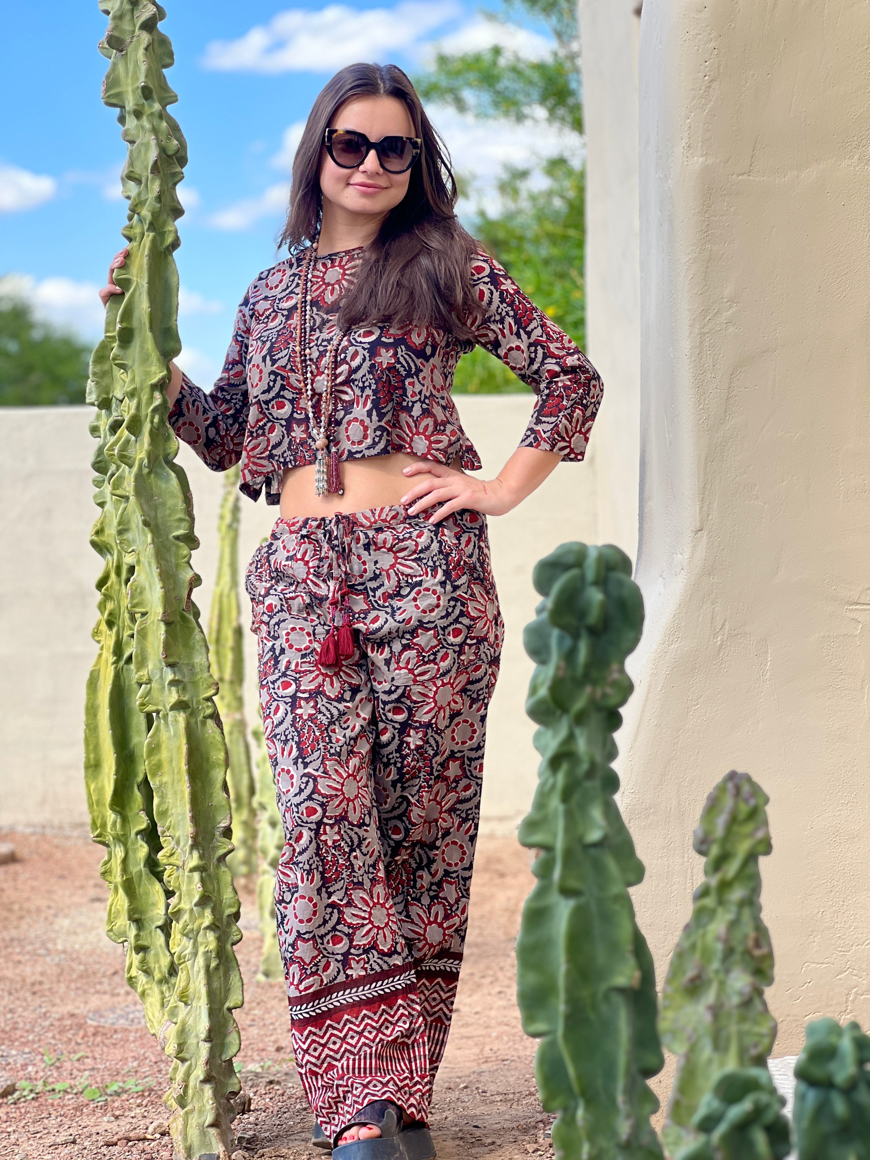 Boho Brown Lounge Pant Set Exchange or Store Credit