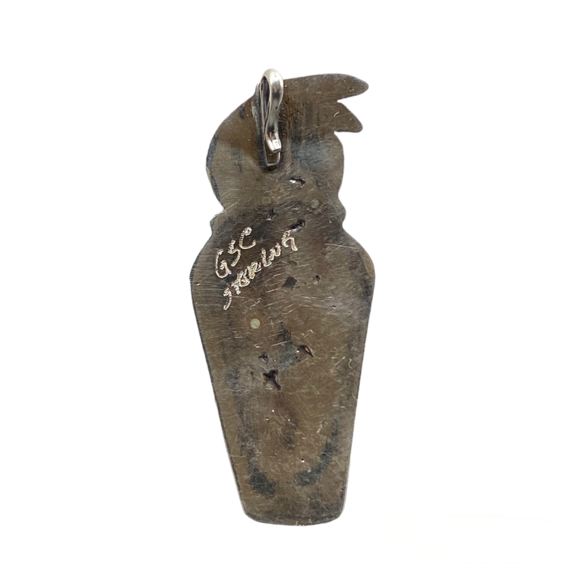 Sleeping Beauty Turquoise and Silver Navajo Corn Maiden Necklace Tufa Cast