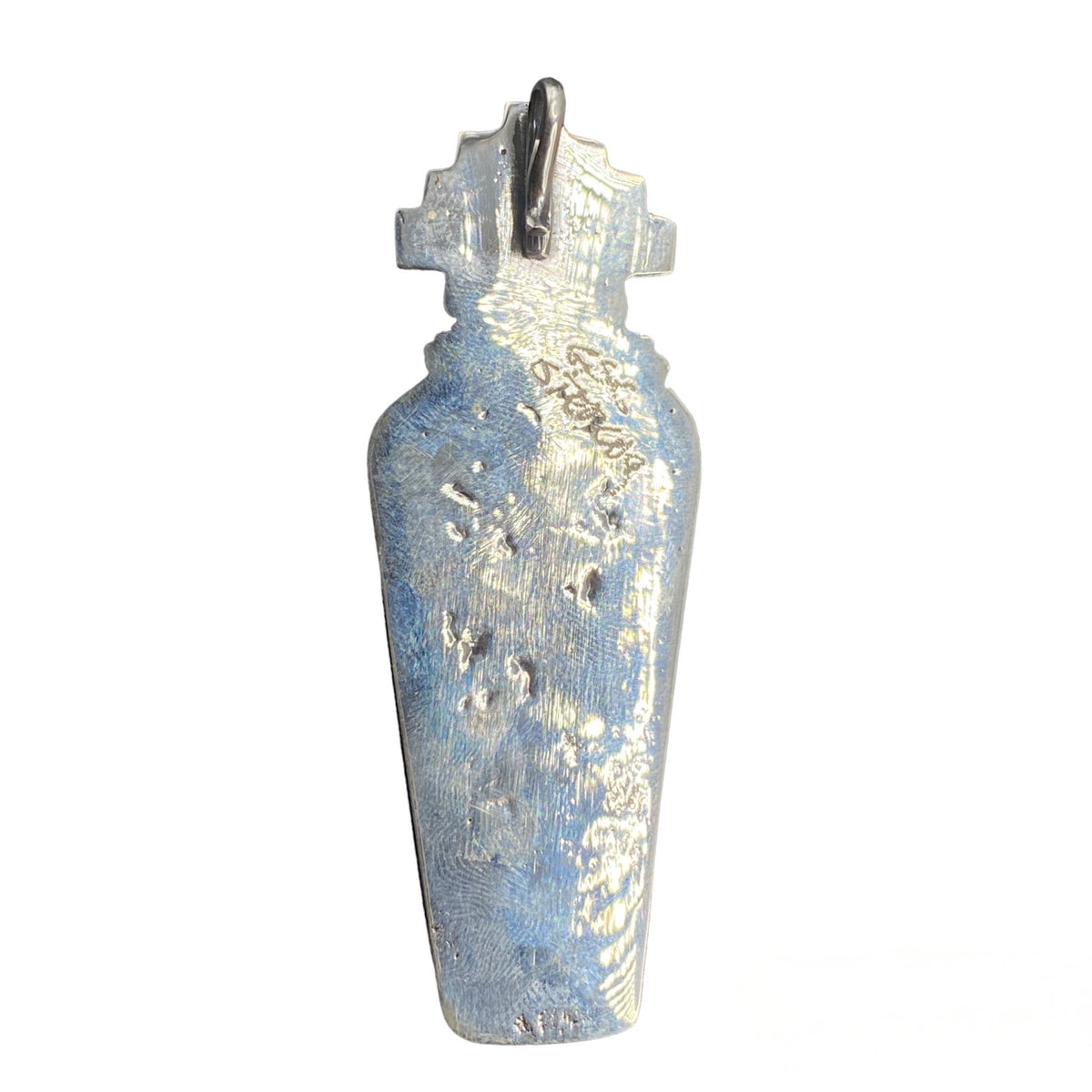 Navajo Silver and Sleeping Beauty Turquoise Corn Maiden Necklace