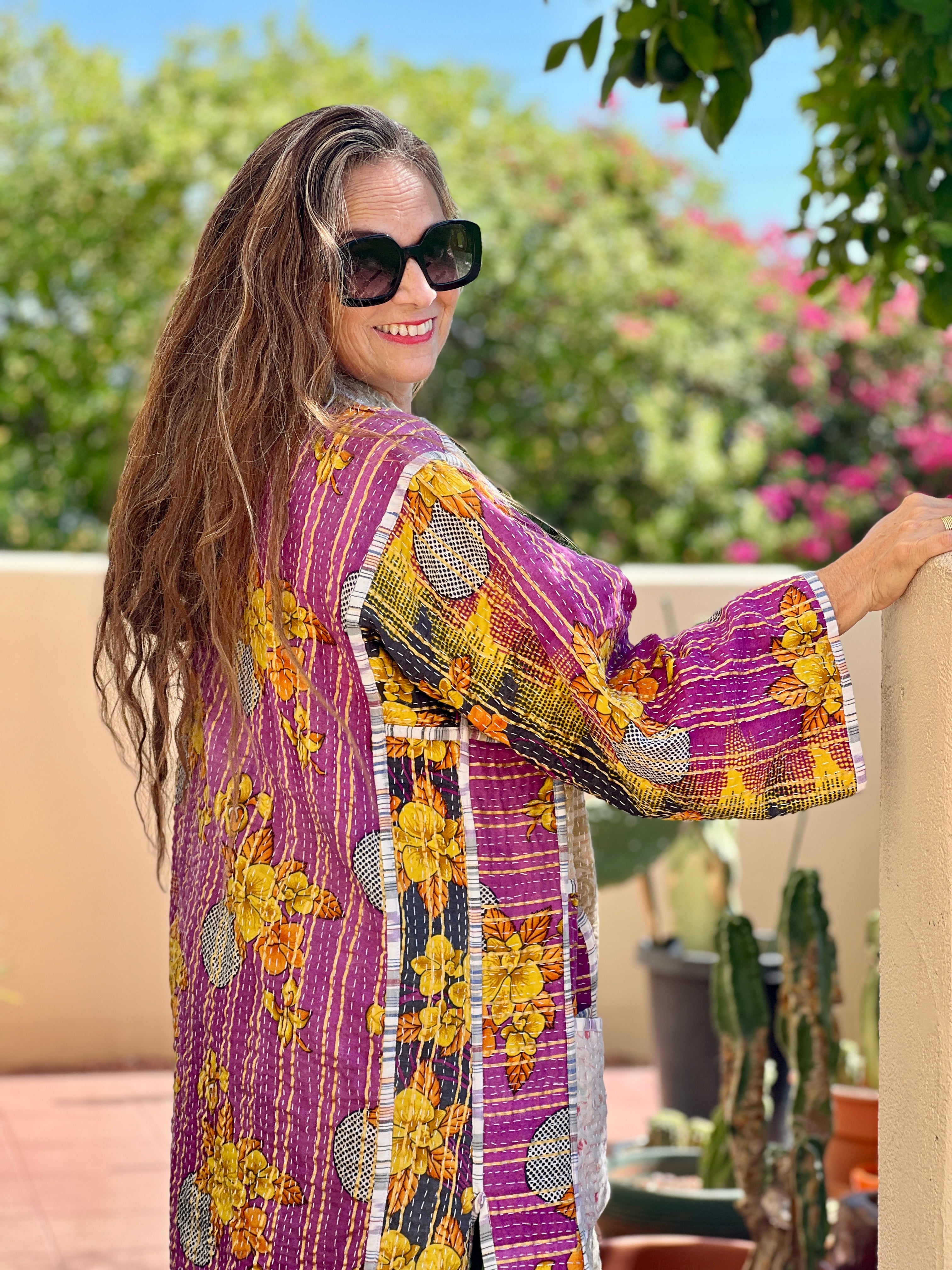 Awena Cotton quilted vintage kantha coat ONE OF A KIND