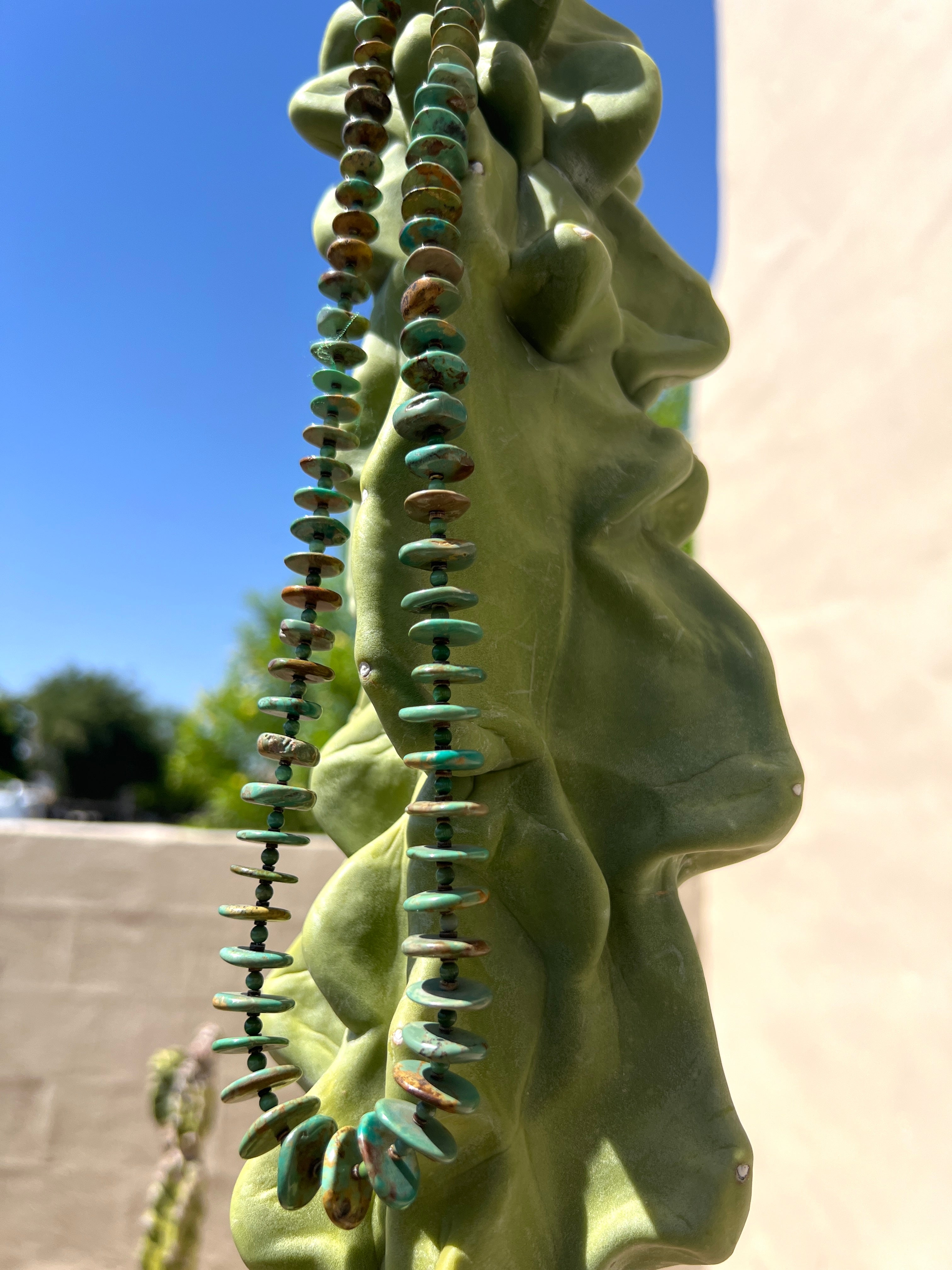 Vintage Rare Fox Green Turquoise Necklace