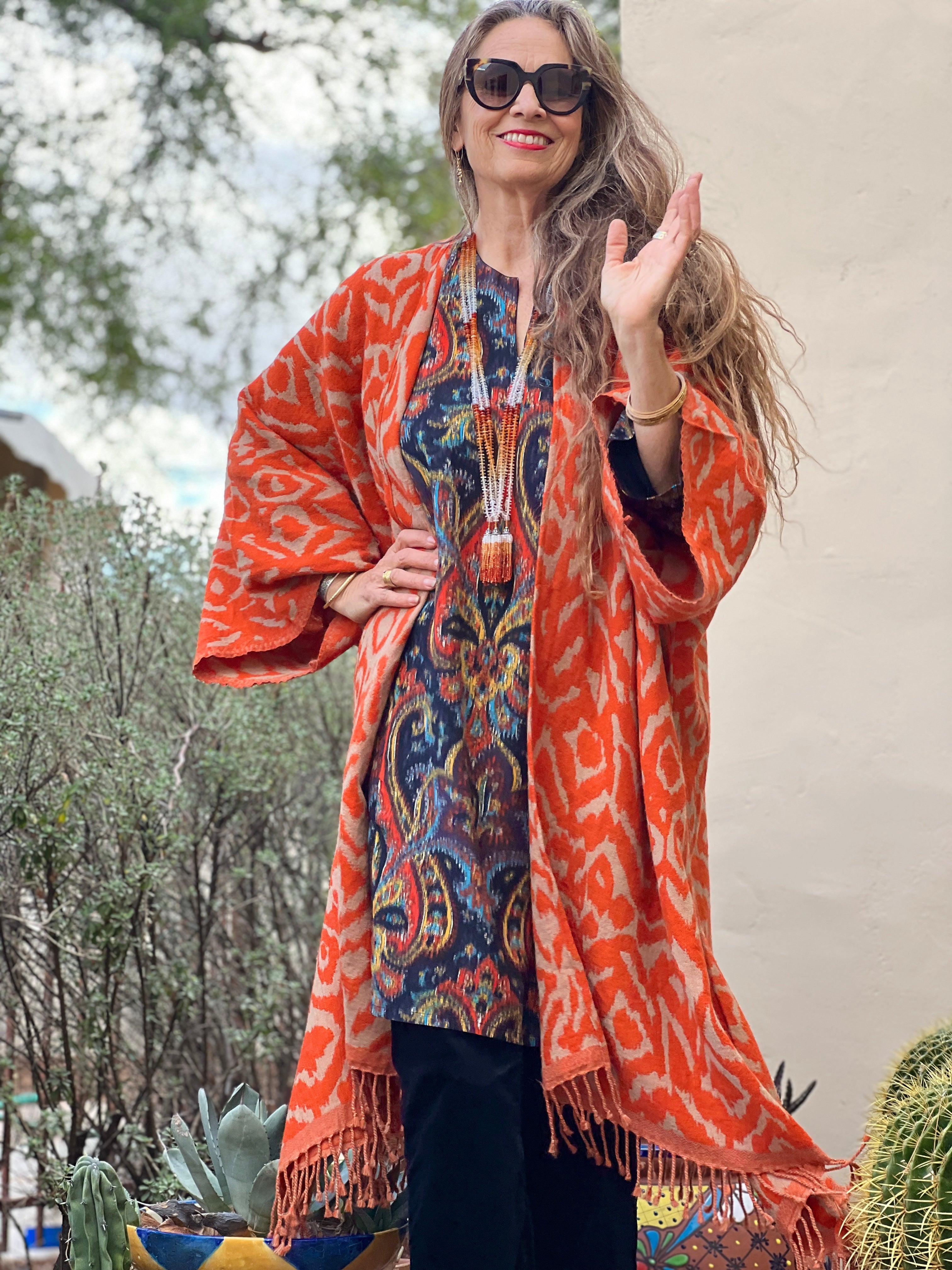 Rare Ombre Fire Opal Mala Necklace