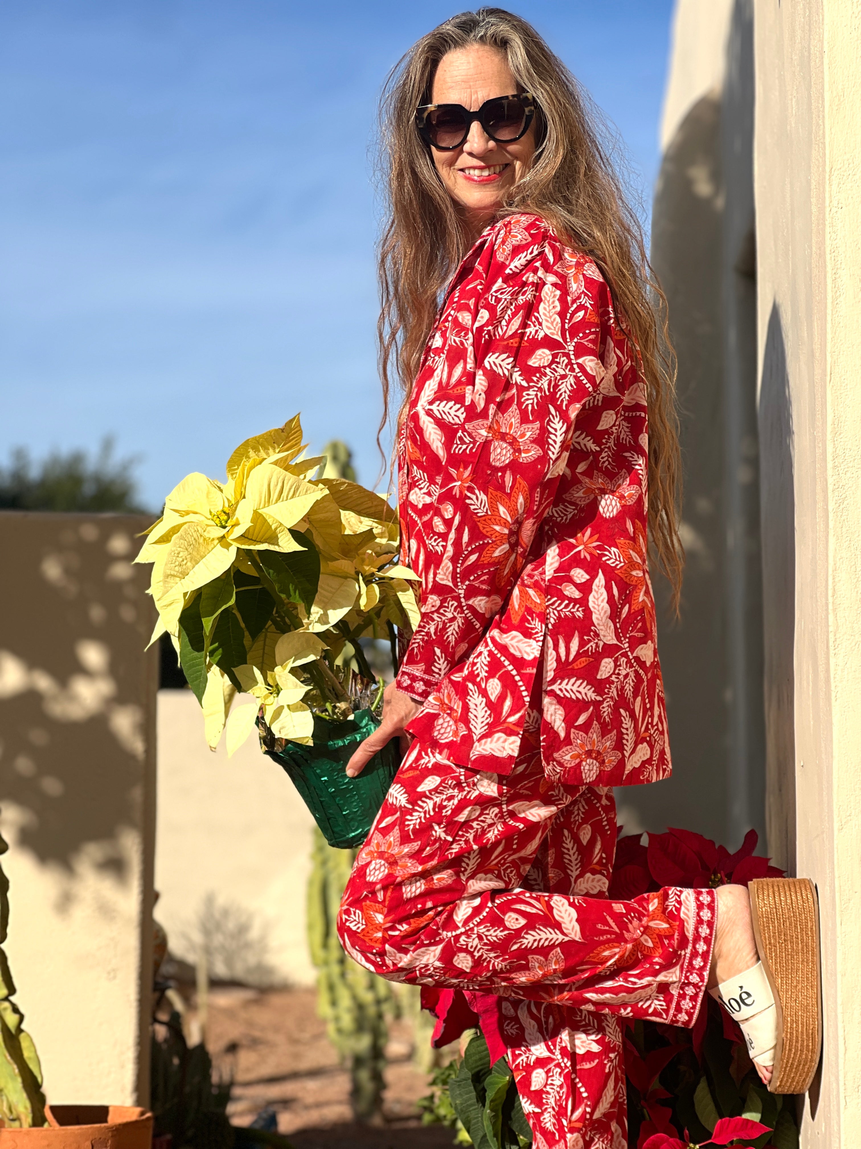 Rossini Red Long Sleeve Pajama