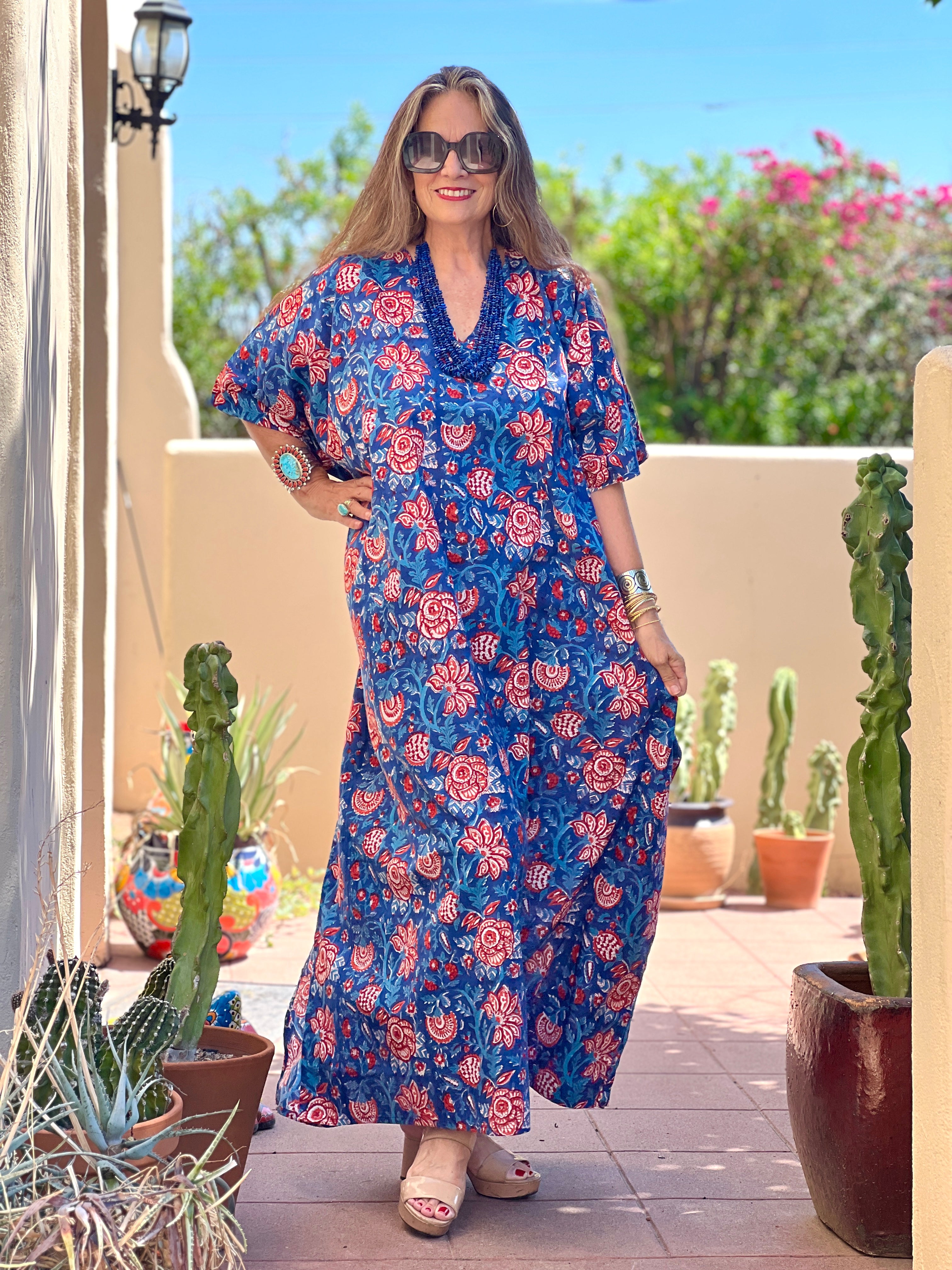 Bengaluru Blue Pax Relax Kaftan Dress