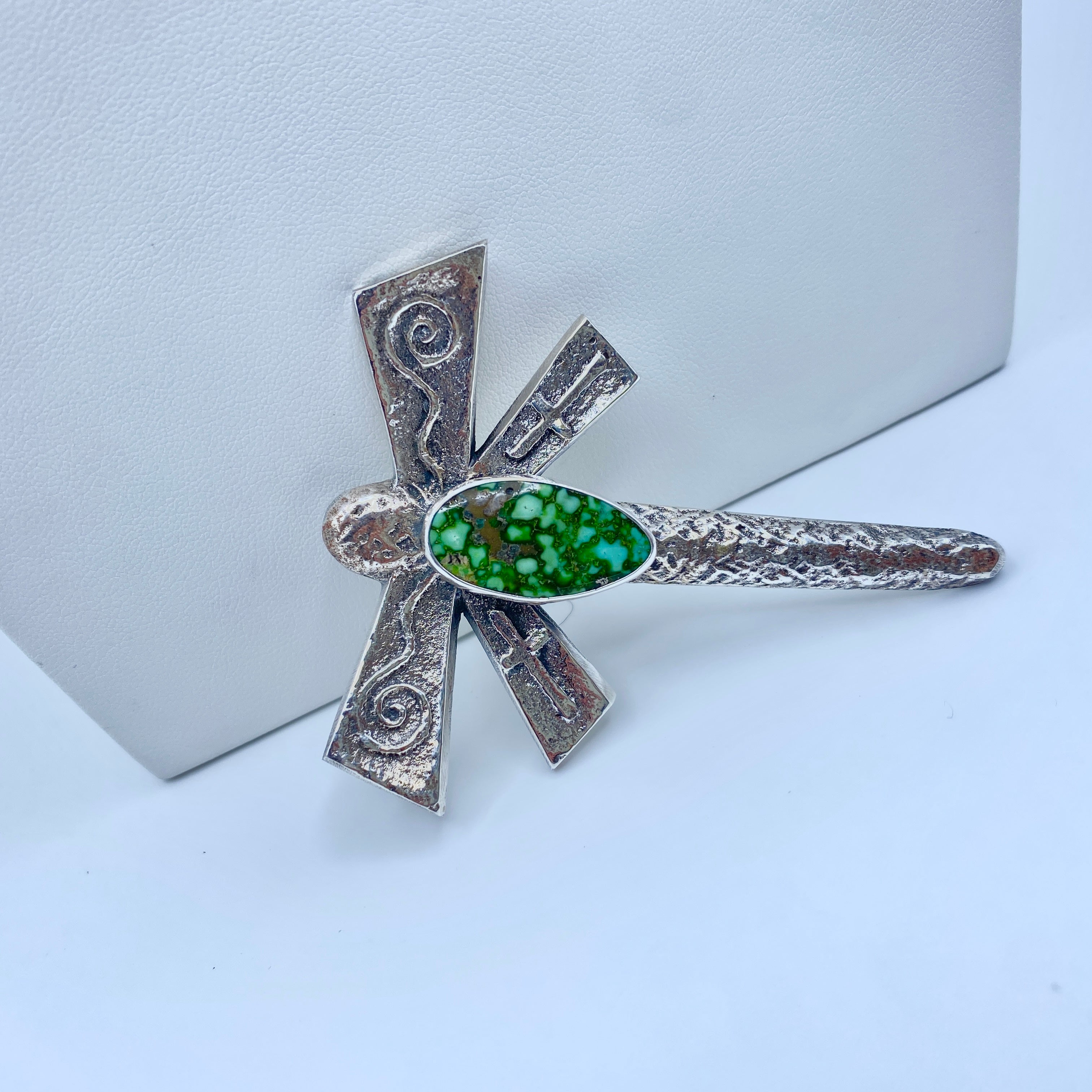 Royston Turquoise NAVAJO SILVER DRAGONFLY PENDANT