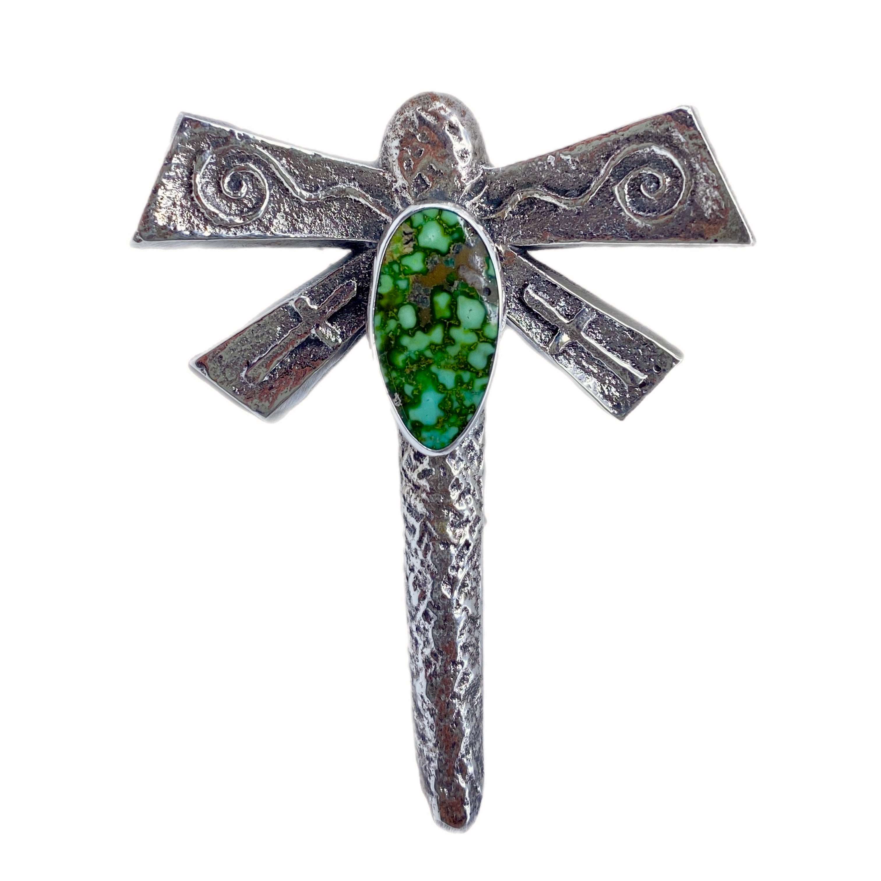 Royston Turquoise NAVAJO SILVER DRAGONFLY PENDANT