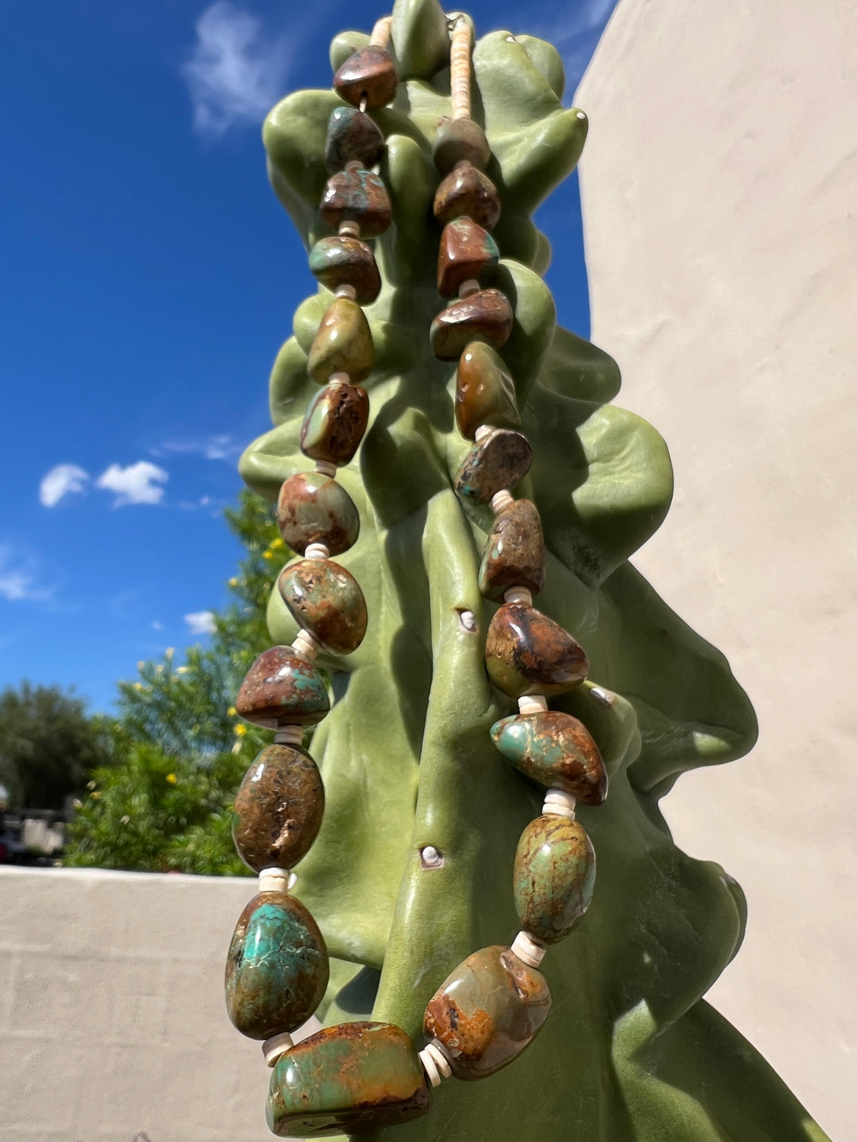 Chunky Royston Turquoise Nugget Necklace Santo Domingo