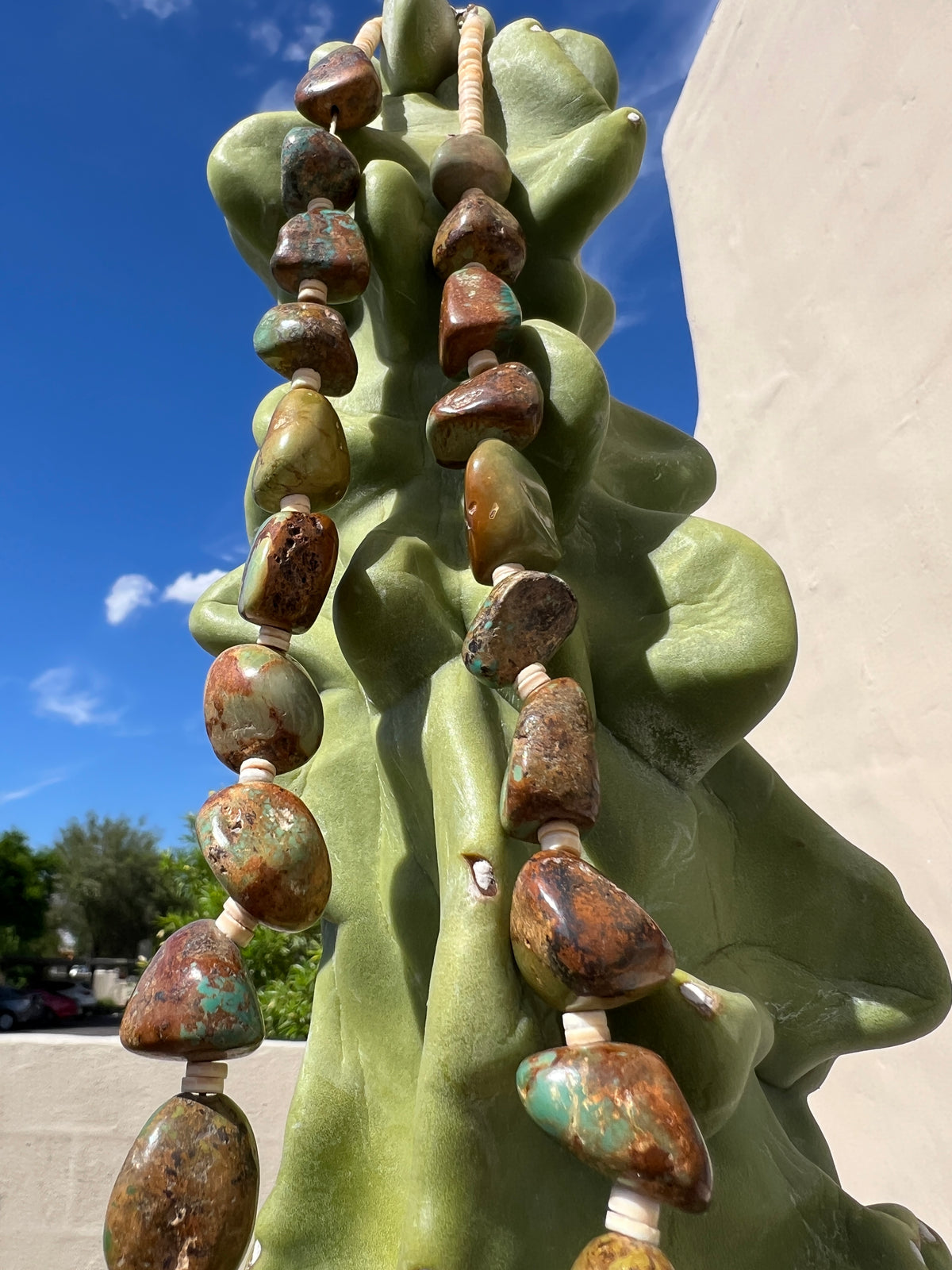Chunky Royston Turquoise Nugget Necklace Santo Domingo