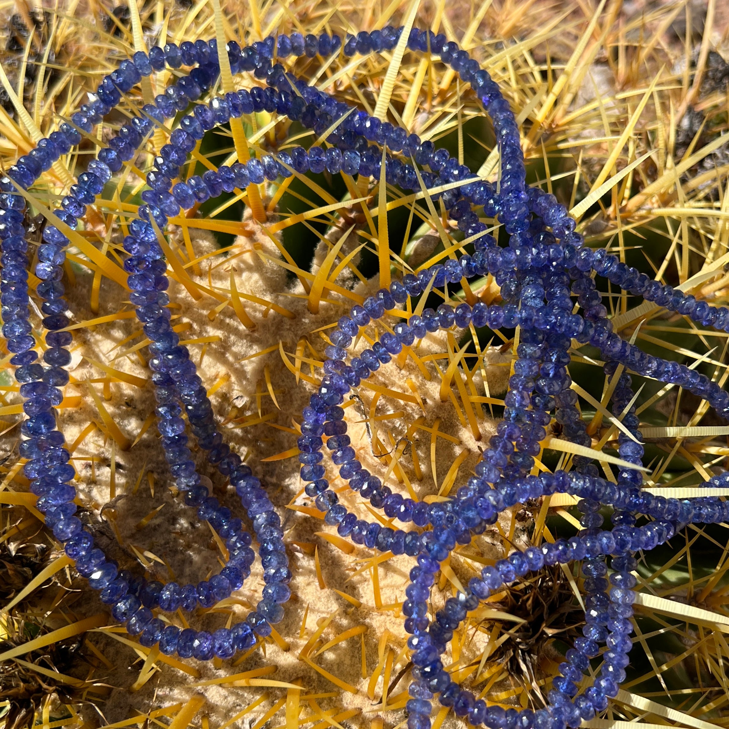 Rare Faceted Tanzanite Graduated Necklace