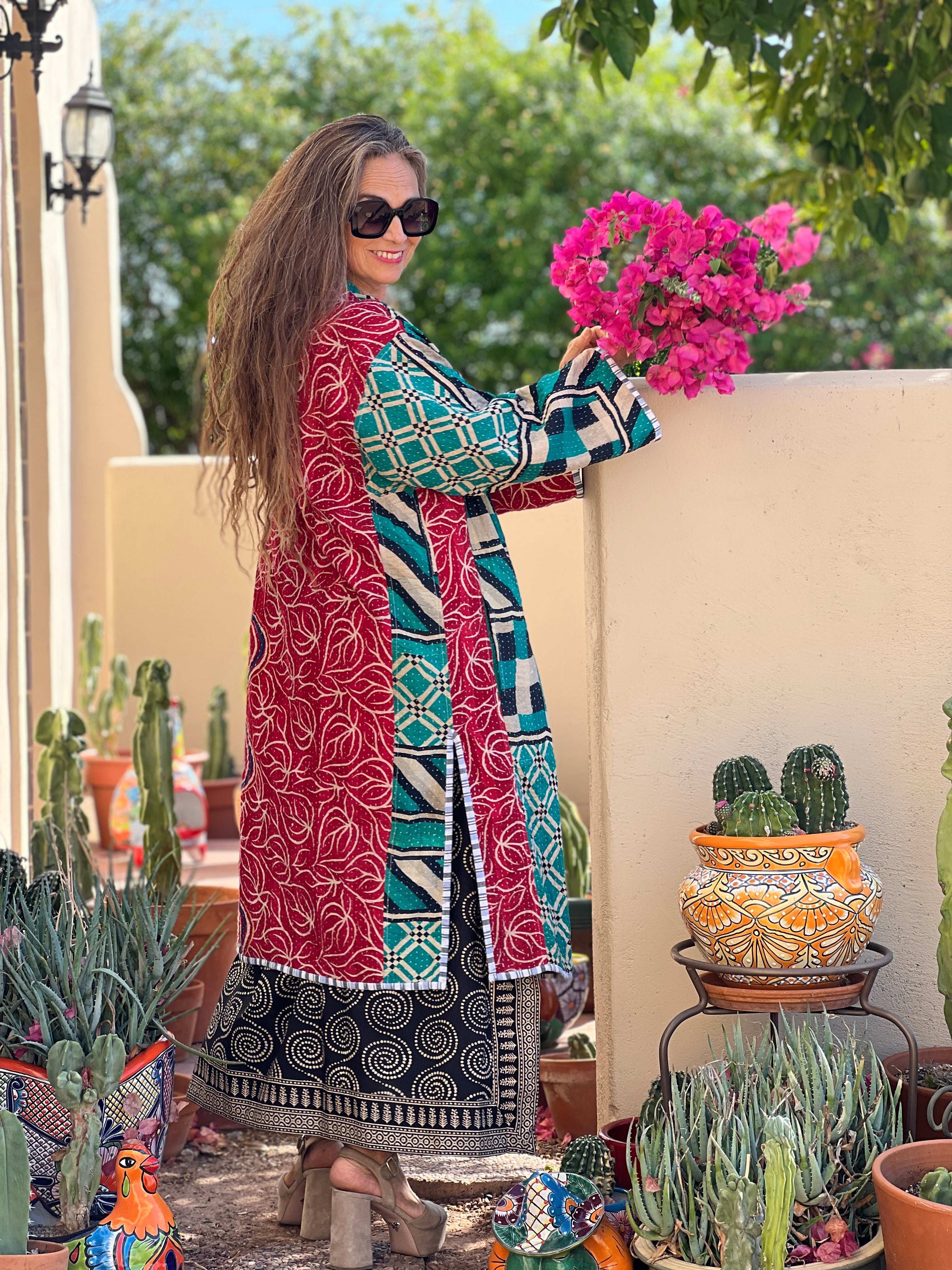Mara Cotton Vintage Kantha Coat One of a Kind